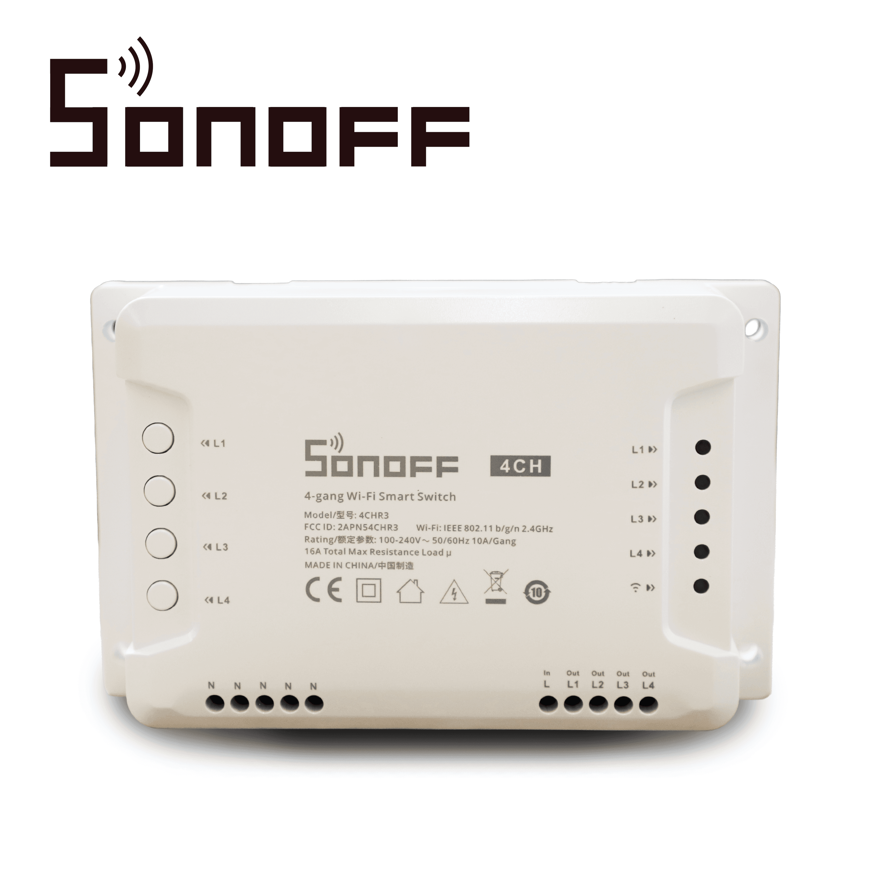 INTERRUPTOR ON/OFF SONOFF 4CH R3 SMART INALAMBRICO WIFI PARA SOLUCION DE SMART HOME CON TEMPORIZADOR Y MONTAJE DIN RAIL PARA IOS Y ANDROID COMPATIBLE CON ALEXA/GOOGLE HOME/NEST/IFTTT 4CH WIFI 2.4GHZ HASTA 10AMP POR CANAL, 16AMP TOTALES - Miniatura 5