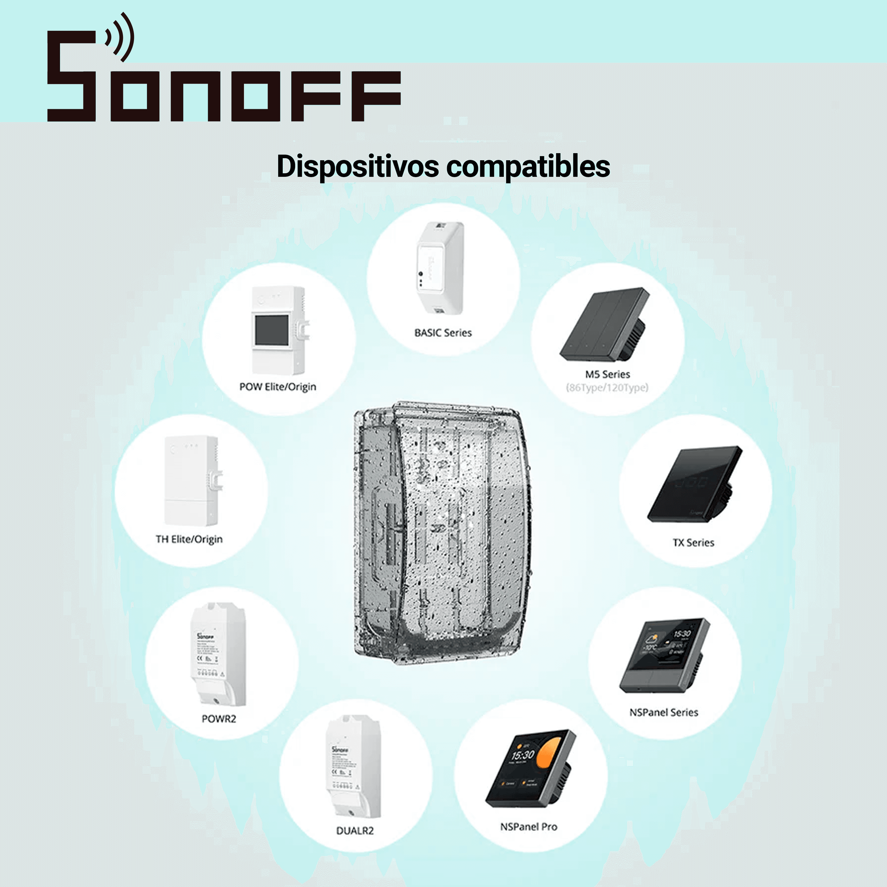 CAJA IMPERMEABLE SONOFF WATERPROOF BOX R2/ AMPLIO ESPACIO/ SOPORTA MONTAJE EN EXTERIOR - Miniatura 4