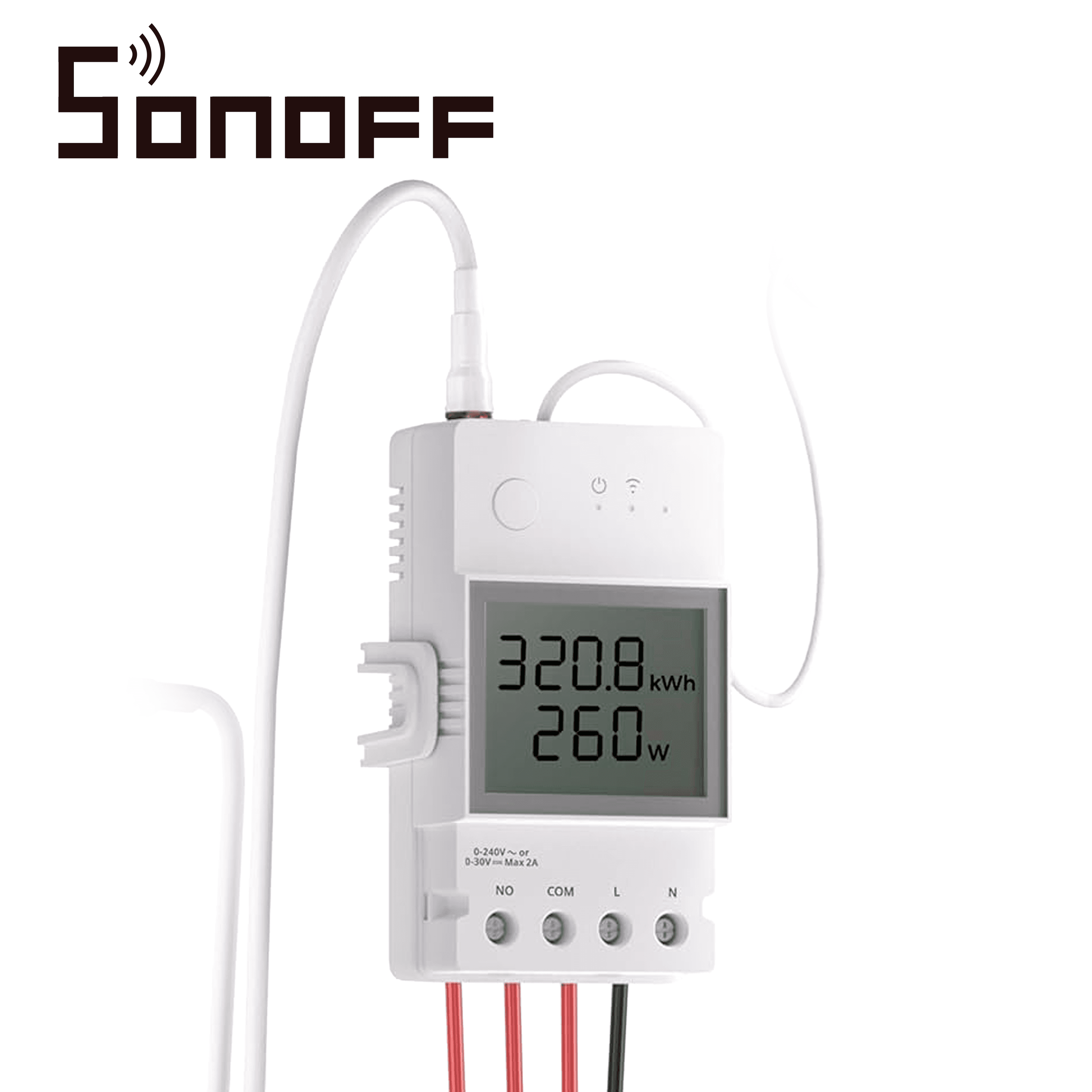 POWCT MONITOR DE CORRIENTE SONOFF POWCT / PERMITE MONITOREAR LA EXISTENCIA DE CORRIENTES HASTA DE 100 AMP SIN TOCAR CABLES ACTIVOS / DISEÑO DE ABRAZADERA PARA CABLE CON FORRO HASTA DE 1.5 CENTIMETROS DE  GRUESO PARA MEDIR LA ENERGIA / PERMITE MEDIR V - Miniatura 3
