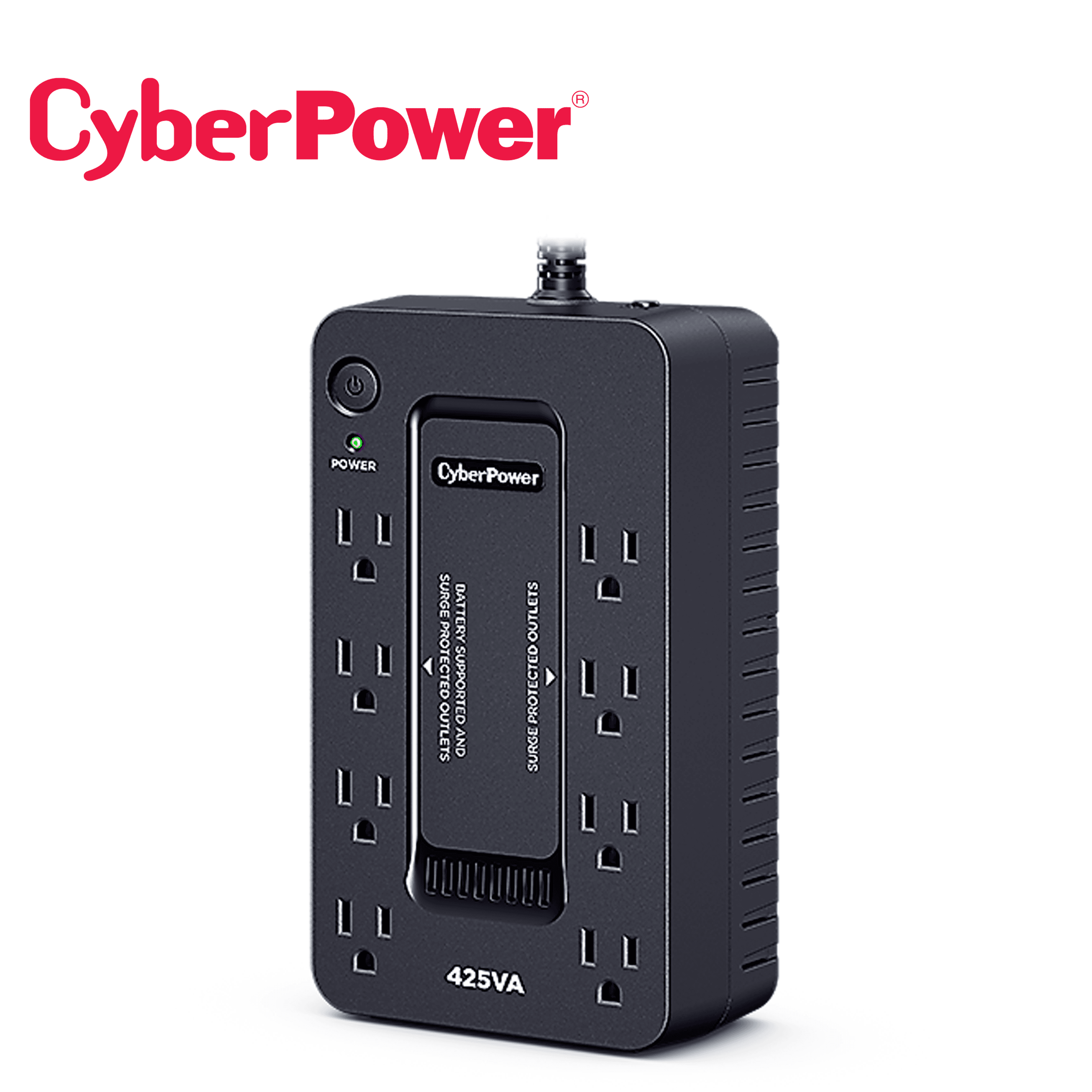 UPS CYBERPOWER ST425 425VA / 260W / STANDBY / SOFTWARE DE ADMINISTRACION POWERPANEL PERSONAL EDITION / TECNOLOGIA GREENPOWER UPS / GABINETE COMPACTO / 8 SALIDAS NEMA 5-15R / 4 CON RESPALDO DE BATERIA Y 4 CON SUPRESION / 890 JOULES / PUERTO USB - Miniatura 2