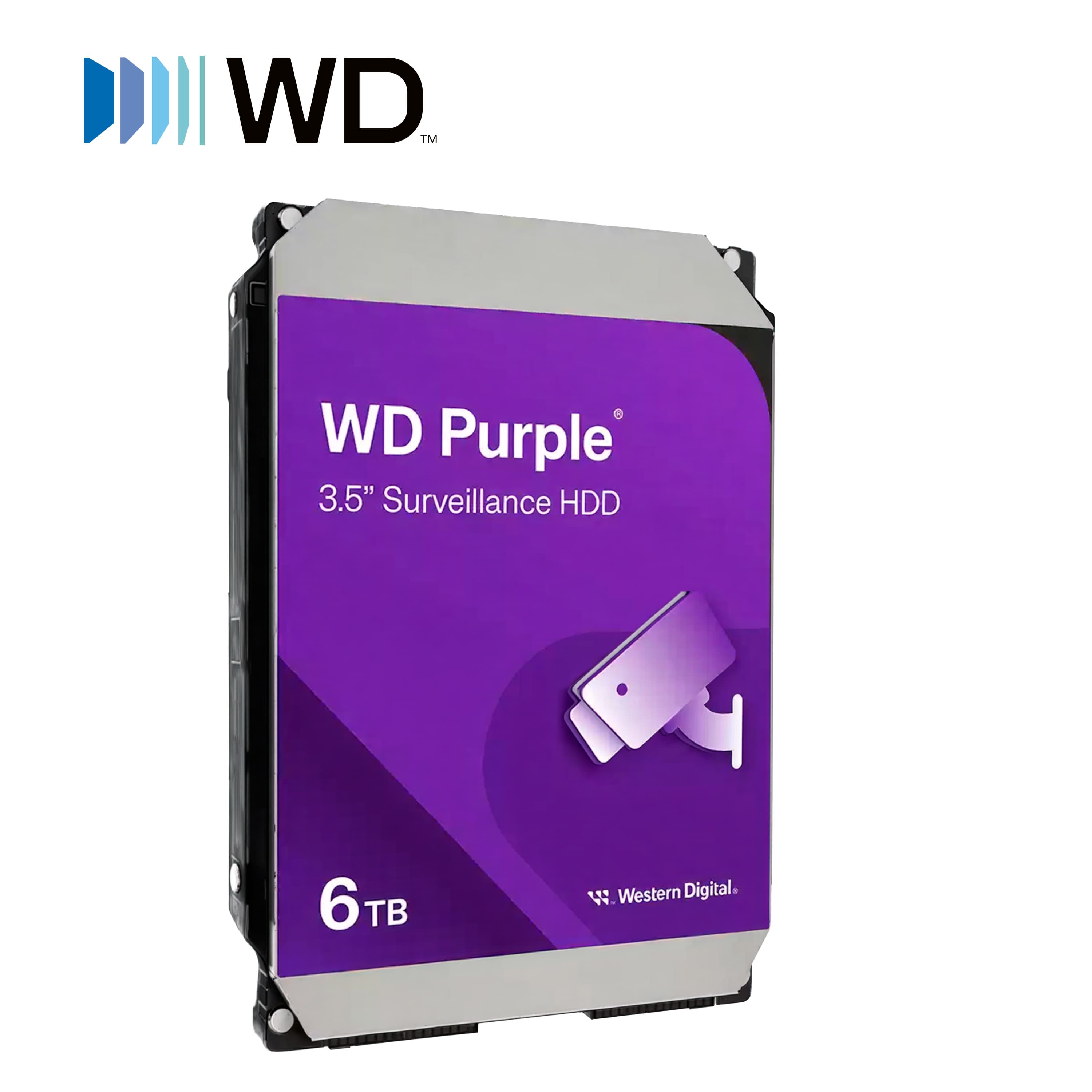 DISCO DURO DD 6TB SATA WD PURPLE WD64PURZ 24/7 OPTIMIZADO PARA VIDEOVIGILANCIA SATA III 6GB/S 5400 RPM COMPATIBLE CON DVR Y NVR DE CUALQUIER MARCA - Miniatura 5
