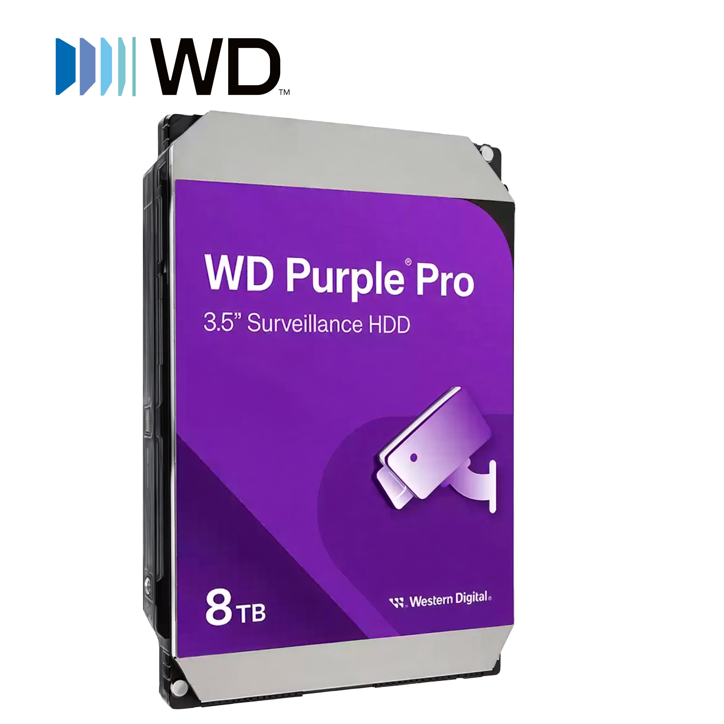 DISCO DURO DD 8TB SATA WD PURPLE PRO WD8002PURP 24/7 OPTIMIZADO PARA VIDEOVIGILANCIA SATA III 6GB/S 7200RPM CACHE 256MB COMPATIBLE CON DVR Y NVR DE CUALQUIER MARCA - Miniatura 5