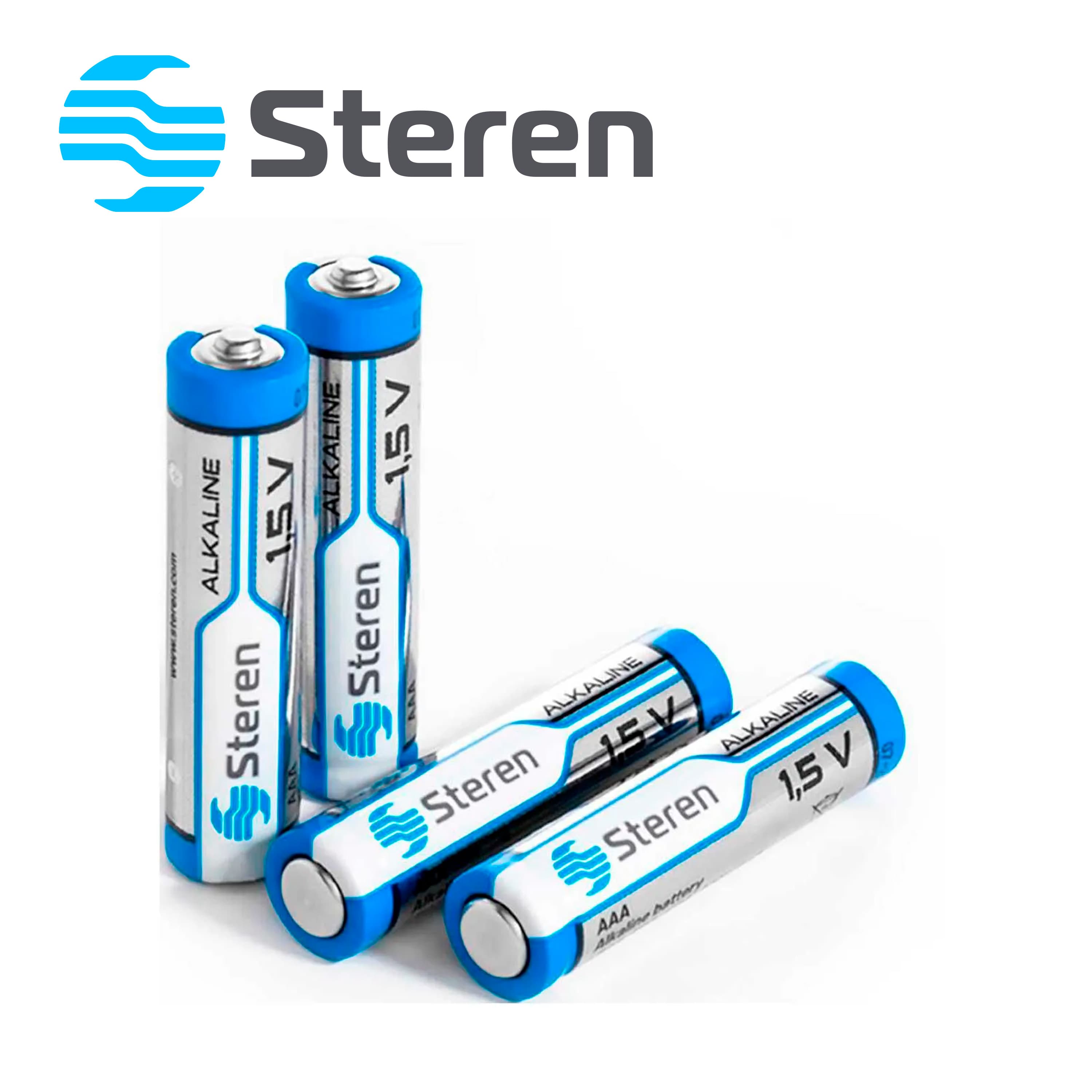 PAQUETE DE 4 BATERIAS ALCALINAS AAA DE 1,5 VOLTS STEREN BAT-AAA4 - Miniatura 4