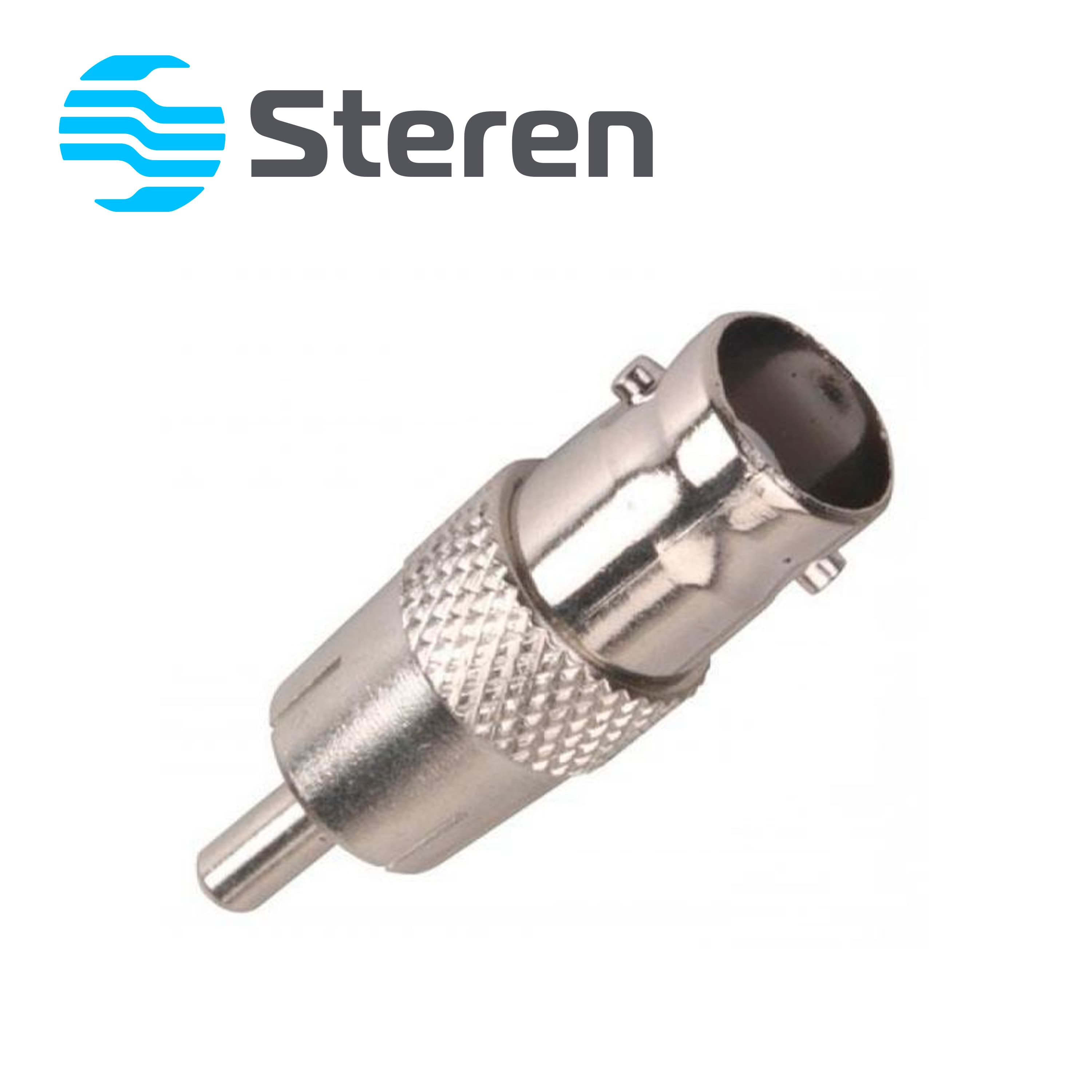 ADAPTADOR STEREN 200-170 CON CONECTOR HEMBRA BNC A MACHO RCA - Miniatura 3