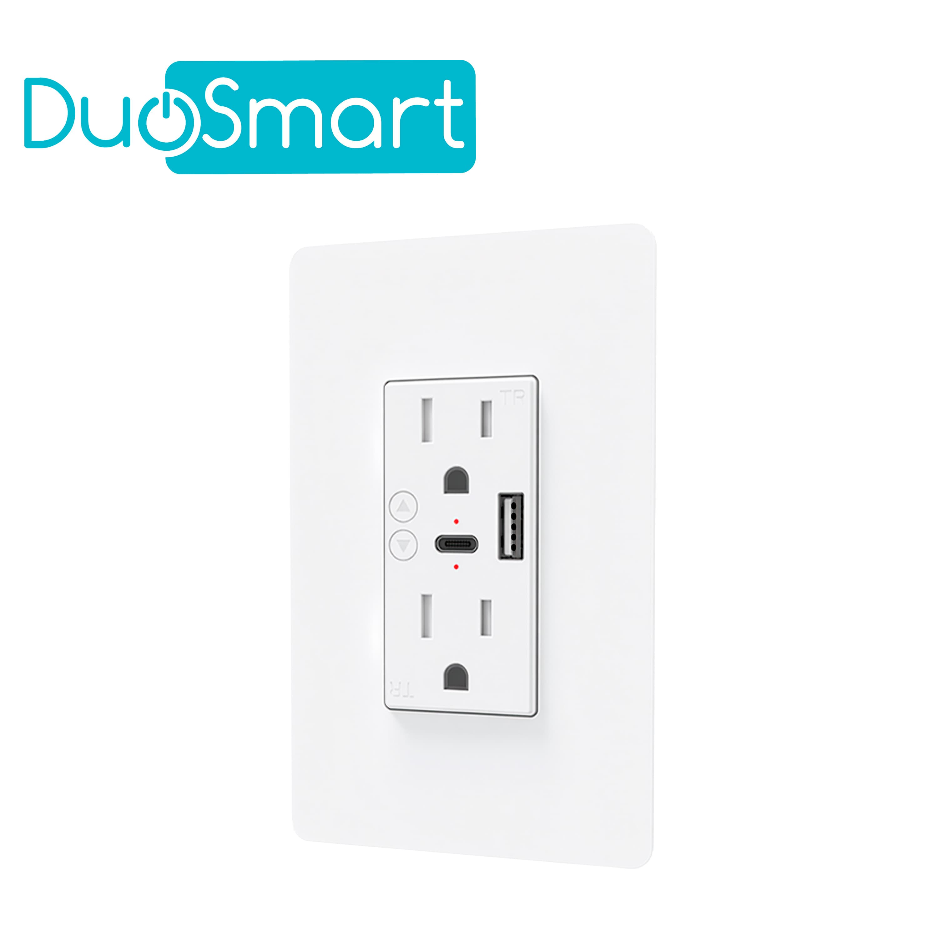 CONTACTO TOMACORRIENTE DUOSMART A61 / 2 CONTACTOS / 1 PUERTO USB / 1 PUERTO USB-C / WIFI 2.4 GHZ / COMPATIBLE CON ALEXA Y GOOGLE HOME / TEMPORIZADORES / ESCENAS DE AUTOMATIZACION
 - Miniatura 3