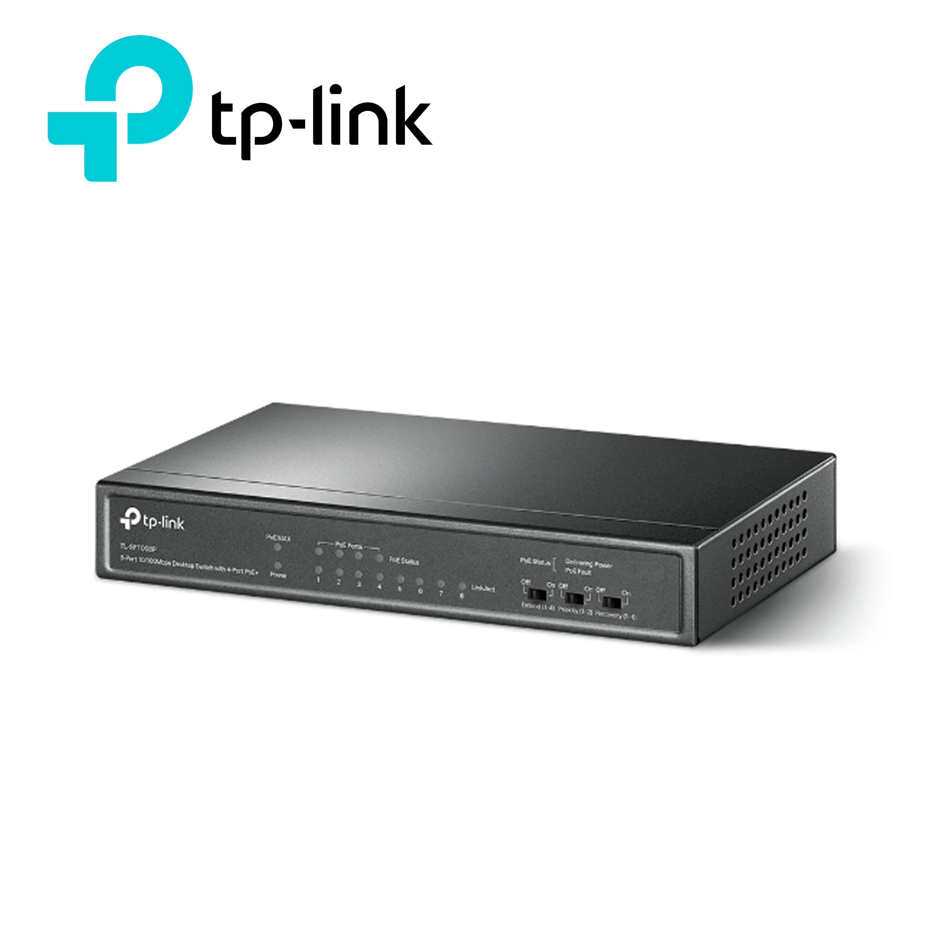SWITCH NO ADMINISTRABLE TP-LINK TL-SF1008P/ 8 PUERTOS RJ45 10/100 MBPS/ 4 PUERTOS POE 802.3 AF/ SOPORTA POE MAXIMO 57 W PARA 4 PUERTOS/ CARCASA METALICA IDEAL PARA ESCRITORIO/ USO INTERIOR - Miniatura 4