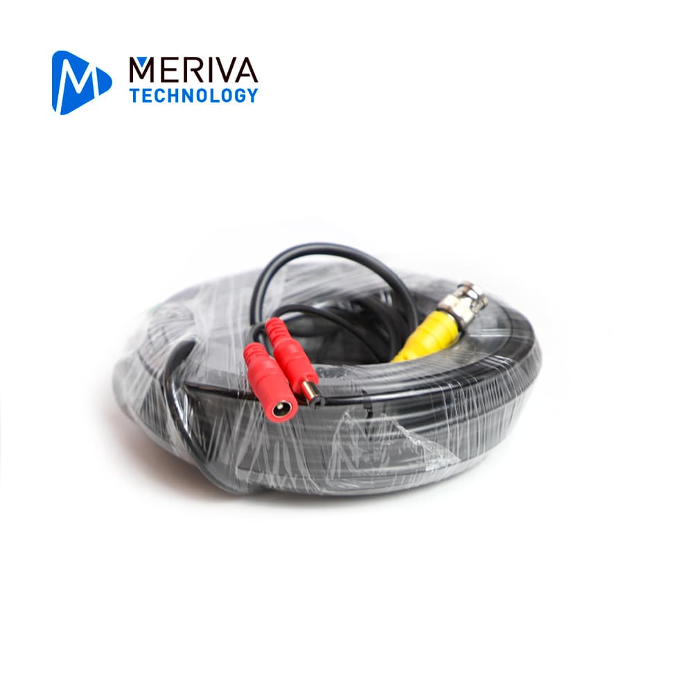 CABLE DE VIDEO HD ARMADO MERIVA MVA-HDCB20 20MTS NEGRO CON CONECTORES DE VIDEO BNC Y CORRIENTE OPTIMIZADO PARA AHD/HDTVI/HDCVI Y AUDIO POR COAXIAL - Miniatura 4