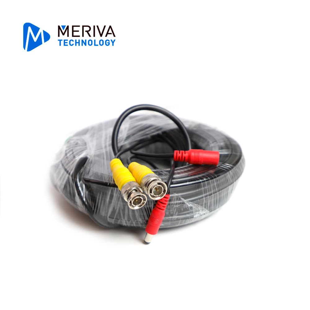 CABLE DE VIDEO HD ARMADO MERIVA MVA-HDCB20 20MTS NEGRO CON CONECTORES DE VIDEO BNC Y CORRIENTE OPTIMIZADO PARA AHD/HDTVI/HDCVI Y AUDIO POR COAXIAL - Miniatura 5