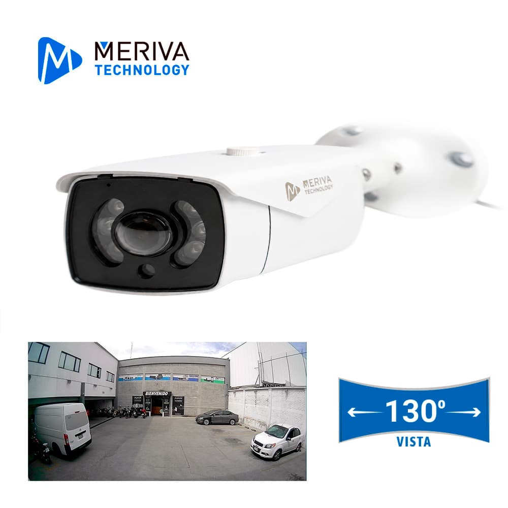CAMARA HD BULLET PANORAMICA MERIVA TECHNOLOGY MSC-2230WA / 2MP / AHD/TVI/CVI/SD / LENTE 2.3MM / 25M IR / IP66 / METALICA / 12 VCD / APERTURA DE 130 GRADOS - Miniatura 6