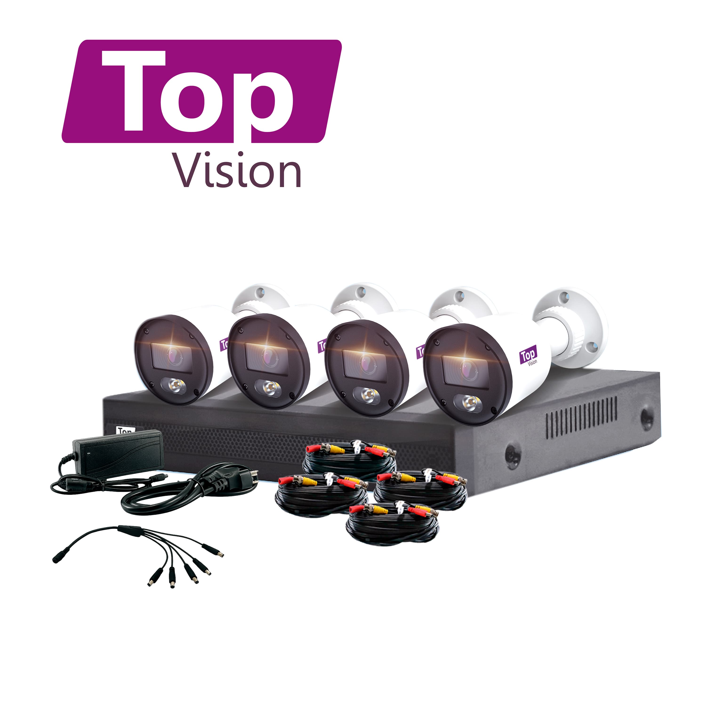 KIT 4X4 TOP24ADLKIT TOPVISION INCLUYE 1 DVR XVR-204AI 4CH 1080 LITE AUDIO POR COAXIAL O UTP / ANALITICA BASICA INTEGRADA SMD / CRUCE DE LINEA / INTRUSION / DETECCION DE OBJETIVO + 4 CAMARAS HD TOPVISION BULLET TBDL202A 2MP 2.8MM LUZ DUAL / MICROFONO  - Miniatura 6
