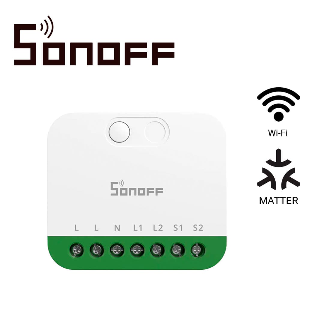 MINI INTERRUPTOR INALAMBRICO SONOFF MINI-2GS / MATTER / WIFI 2.4GHZ/ 2 CANALES INDEPENDIENTES / CARGA  TOTAL  DE  16 AMPERE / COMPATIBLE CON  GOOGLE HOME / ALEXA / APPLE HOME / HOME ASSISTANT - Miniatura 5