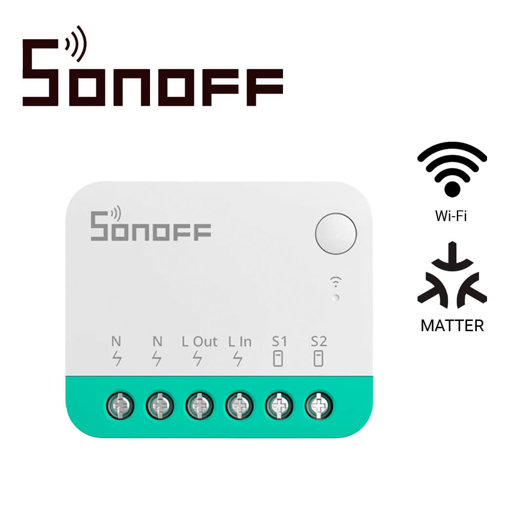 MINI INTERRUPTOR INWALL  ON/OFF SONOFF MINIR4M /  WIFI 2.4GHZ/ MATTER / CONTROLA  UN APAGADOR / SOLUCION DE SMART HOME / COMPATIBLE  CON GOOGLE HOME / ALEXA / APPLE HOME /CORRIENTE  MAXIMA  10 AMP - Miniatura 5