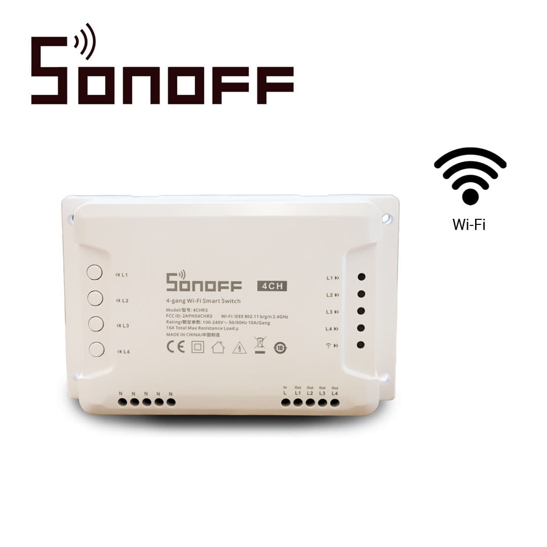 INTERRUPTOR ON/OFF SONOFF 4CH R3 SMART INALAMBRICO WIFI PARA SOLUCION DE SMART HOME CON TEMPORIZADOR Y MONTAJE DIN RAIL PARA IOS Y ANDROID COMPATIBLE CON ALEXA/GOOGLE HOME/NEST/IFTTT 4CH WIFI 2.4GHZ HASTA 10AMP POR CANAL, 16AMP TOTALES - Miniatura 7