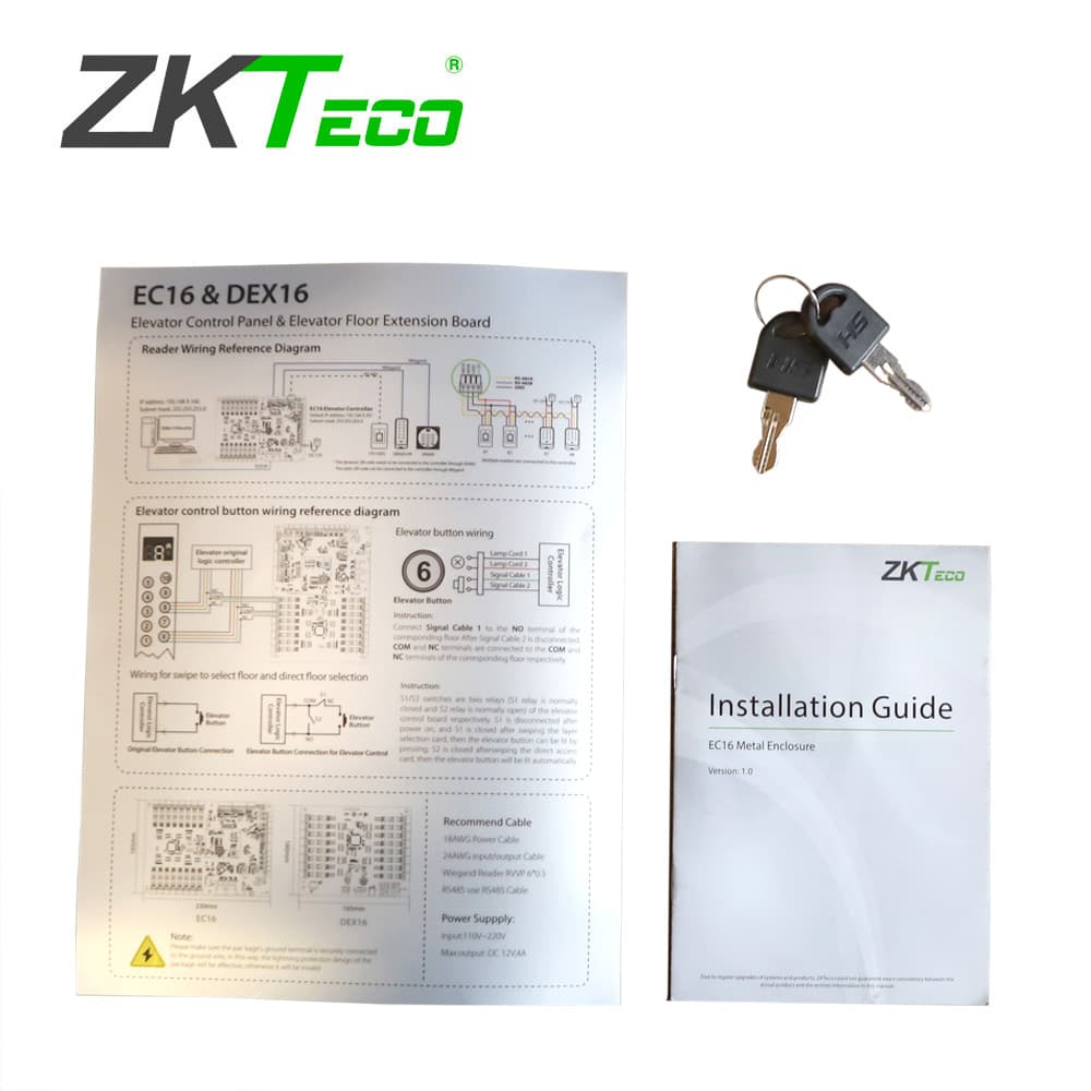 PANEL DE CONTROL DE ELEVADOR ZKTECO MODELO EC16 CON CAPCIDAD PARA 16 NIVELES COMPATIBLE CON EXPANSORA DEX16 CAPACIDAD DE 30,000 HUELLAS, 100,000 TARJETAS, 200,000 EVENTOS, COMUNICACIN TCP/IP NECESITA SOFTWARE ZKCV SECURITY PARA ADMINISTRACION - Miniatura 5