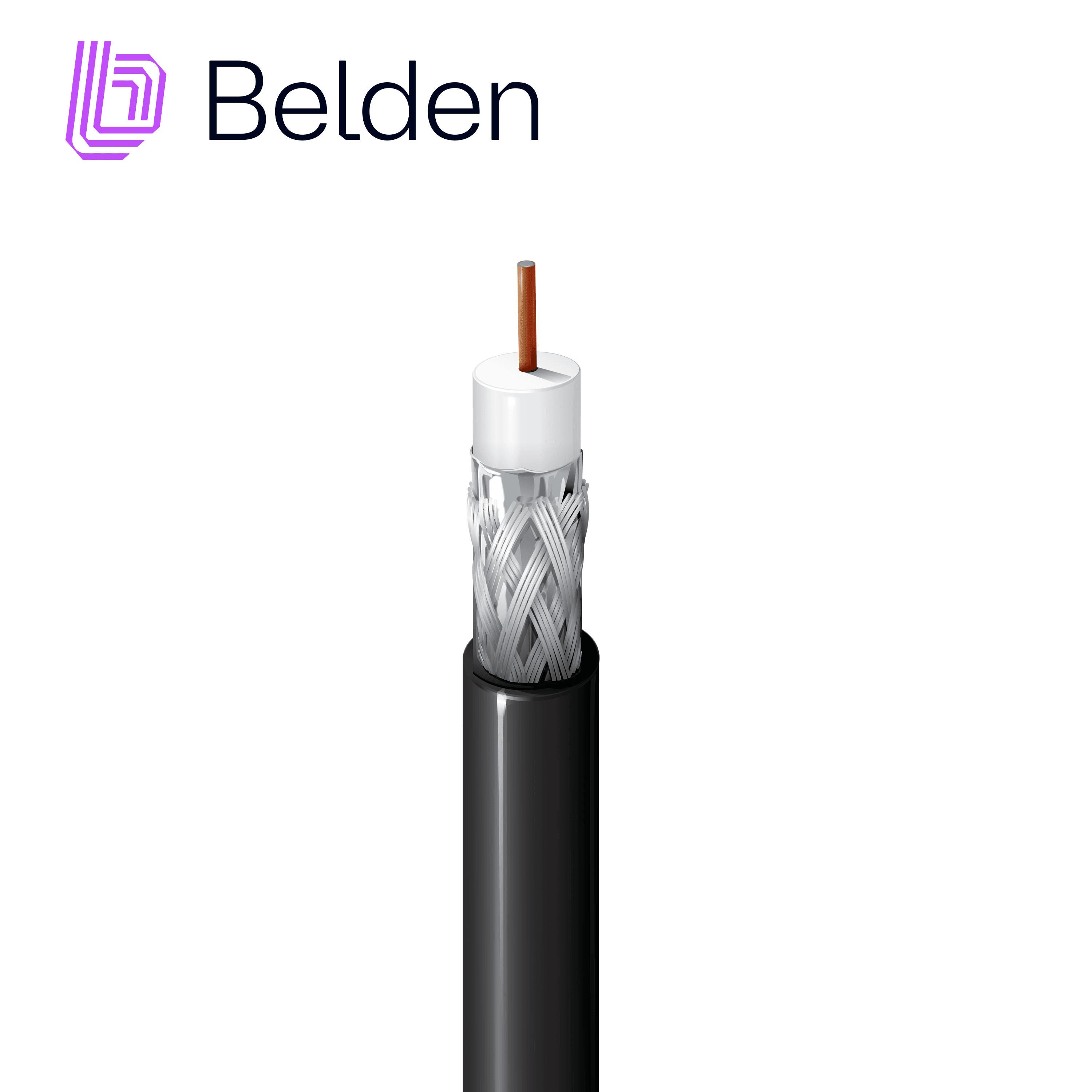 CABLE COAXIAL BELDEN 9116SB 0101000 / INTERIOR / NEGRO / RG-6 / 18 AWG / FORRO PVC / LSZH / EN CAJA / 1,000 PIES 305 METROS - Miniatura 2