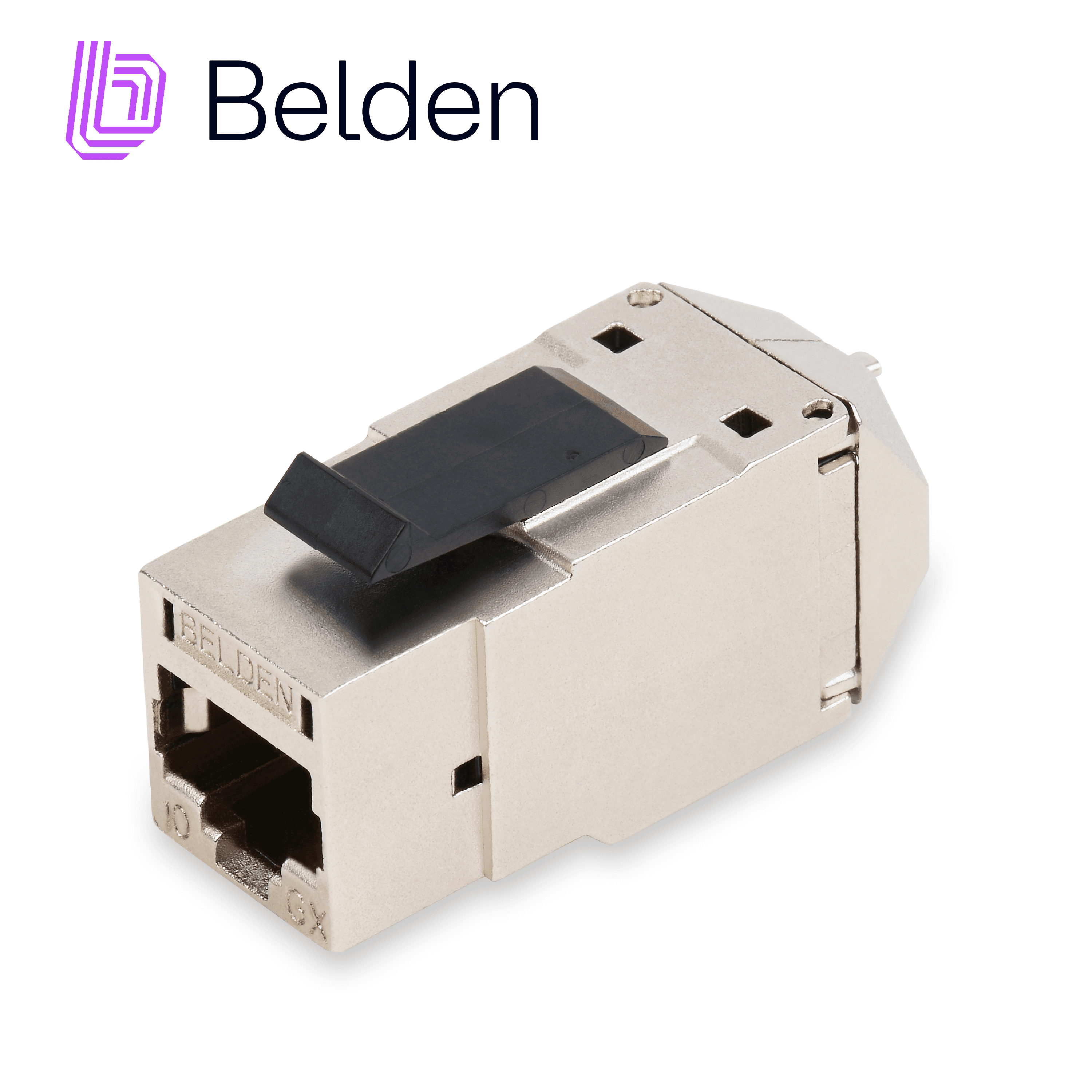 CONECTOR MODULAR JACK CAT6A RJ45 BELDEN RVAEJKSME-S1 / REVCONNECT / INTERIOR / BLINDADO / PIEZA - Miniatura 2