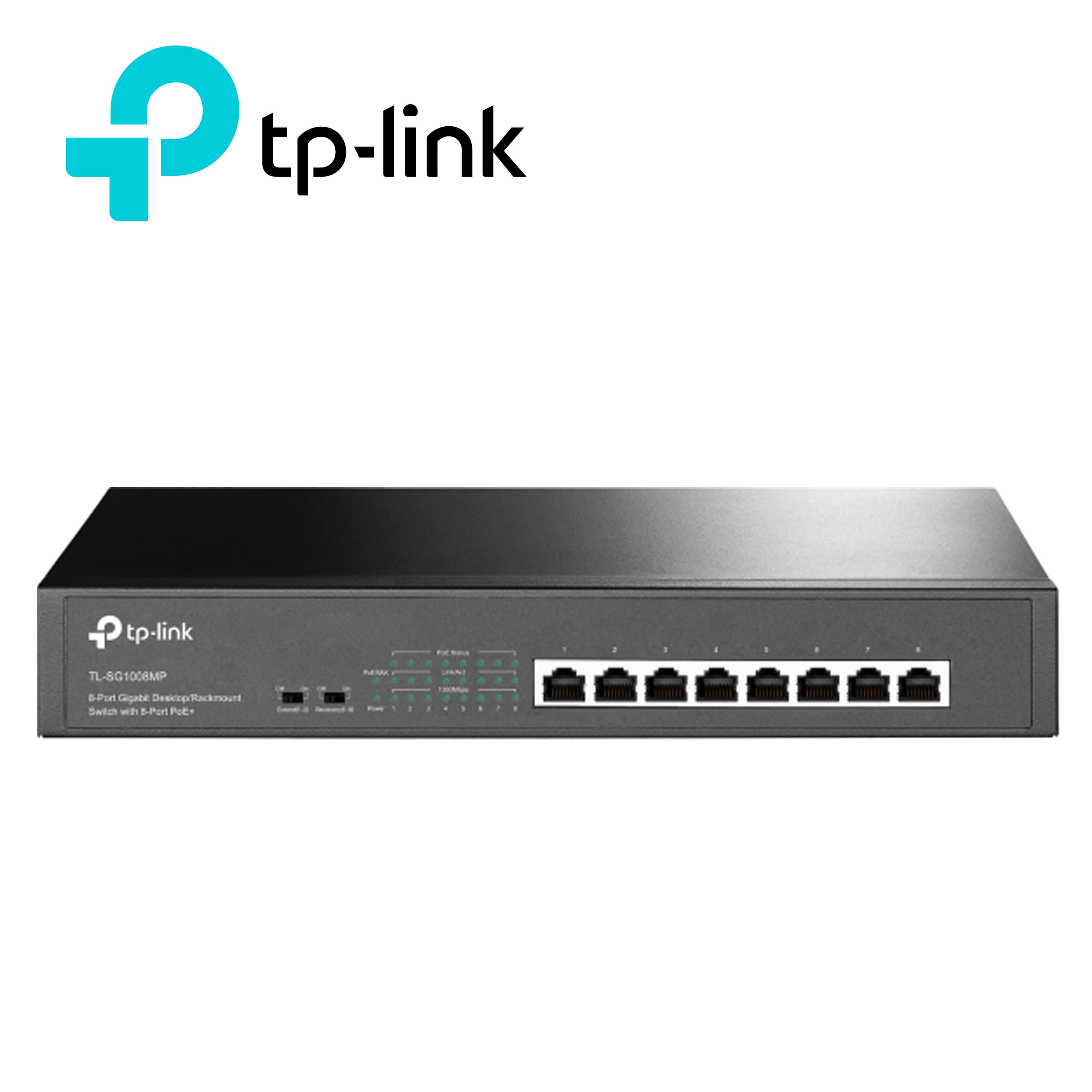SWITCH NO ADMINISTRABLE TP-LINK TL-SG1008MP / 8 PUERTOS RJ45 GIGABIT POE+ / 802.3AF/AT / POTENCIA HASTA 30 W POR PUERTO / METALICO / INSTALACION EN ESCRITORIO O RACK / RECOMENDADO PARA VIDEOVIGILANCIA-PUNTOS DE ACCESO-TELEFONOS IP - Miniatura 4