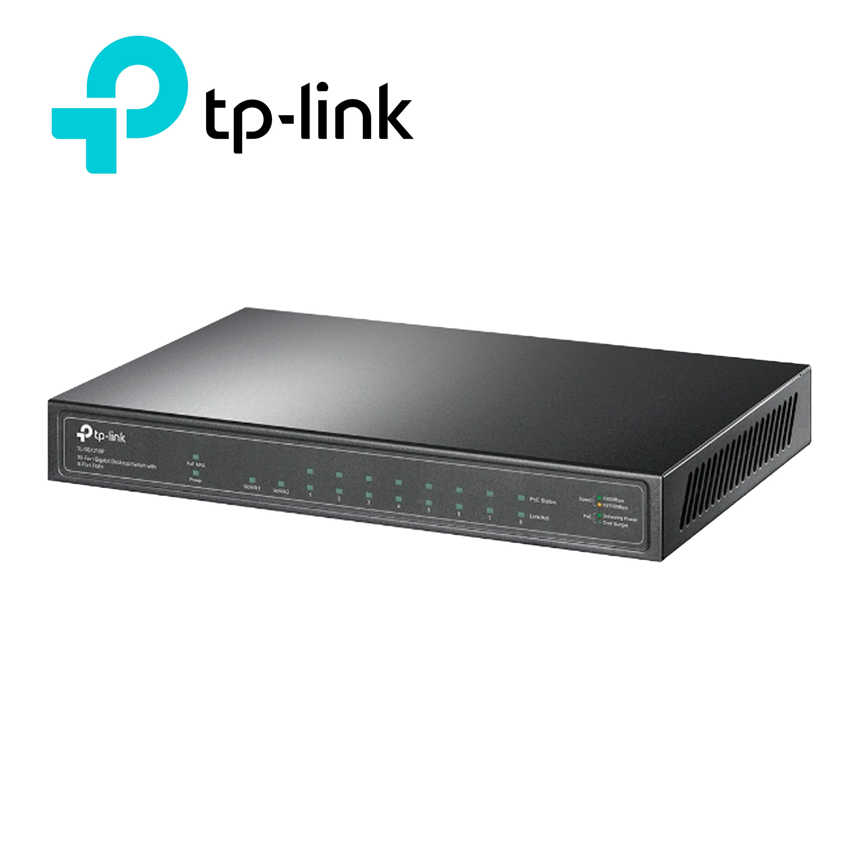 SWITCH NO ADMINISTRABLE TP-LINK TL-SG1210P / 8 PUERTOS RJ45 GIGABIT POE+ / 1 PUERTO RJ45 GIGABIT ADICIONAL / 1 PUERTO SFP GIGABIT / IEEE 802.3AF/AT / HASTA 30 W POR PUERTO Y POE TOTAL DE 63 W / MODOS EXTEND HASTA 250 METROS /  PRIORITY / ISOLATION /  - Miniatura 2