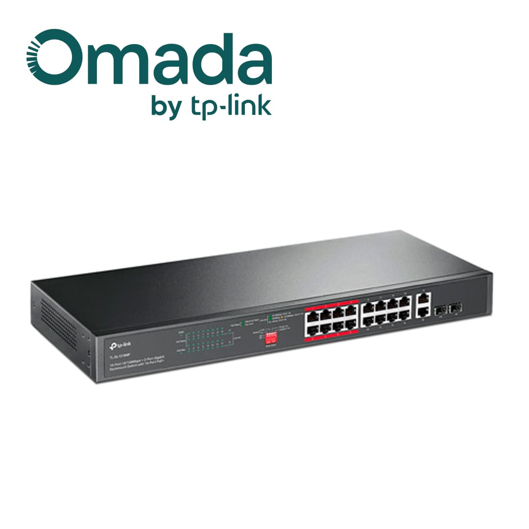 SWITCH NO ADMINISTRABLE TP-LINK TL-SL1218MP / 16 PUERTOS RJ45 POE AF/AT 10/100 MBPS + 2 PUERTOS GIGA COMBO RJ45/SFP / POTENCIA POE TOTAL 250 W / DISTANCIA DE TRANSMISION 250 METROS / CARCASA METALICA IDEAL PARA RACK / USO INTERIOR - Miniatura 6