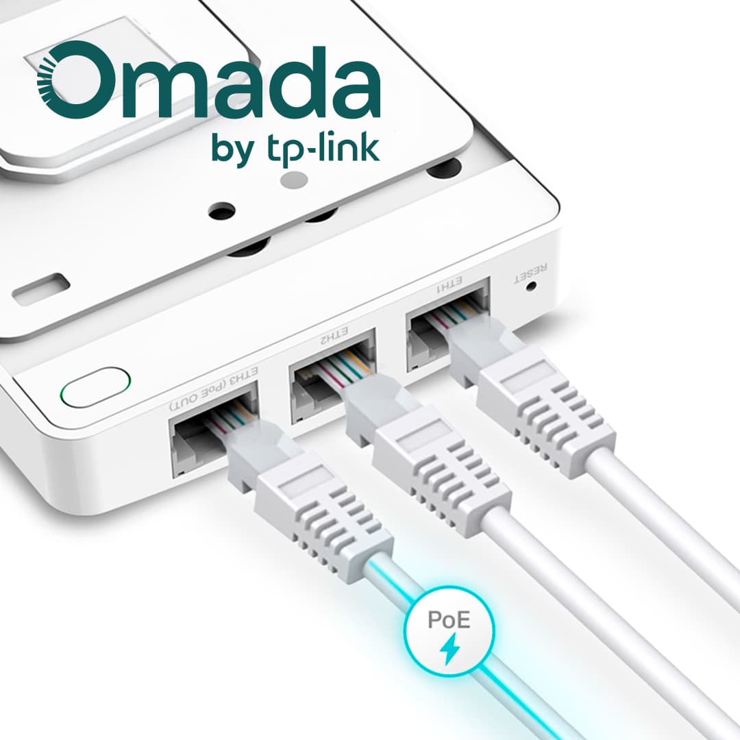 ACCESS POINT WI-FI TP-LINK EAP235-WALL MU-MIMO AC1200/ GESTION GRATUITA VIA CLOUD Y APP OMADA/ ALIMENTACION POE/ SEGURIDAD WI-FI CLASE EMPRESARIAL/ ANTENAS 2.4 GHZ 2X4DBI 300MBPS / 5GHZ 2X4DBI  867MBPS / HASTA 16 SSID/ 3 PUERTOS ADICIONALES - Miniatura 5