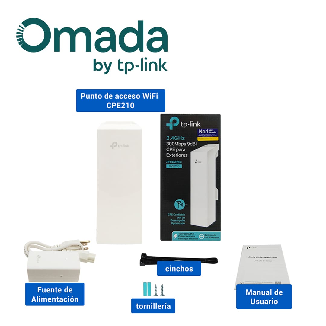 CPE DE EXTERIOR TP-LINK CPE210 USO EXTERIOR DE 2.4 GHZ A 300 MBPS ANTENA DIRECCIONAL DE 9 DBI POTENCIA DE 25 DBM - Miniatura 7
