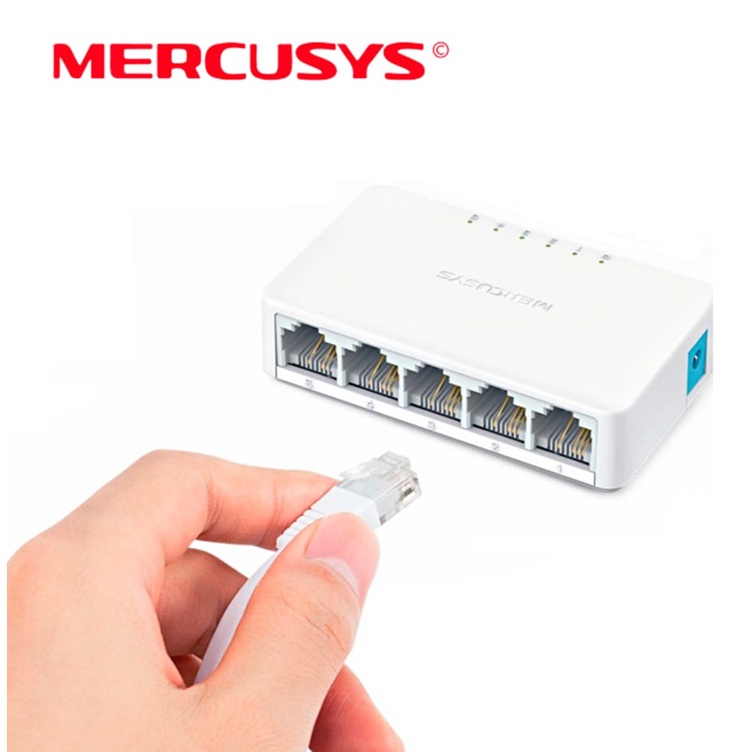 SWITCH DE ESCRITORIO MERCUSYS MS105 DE 5 PUERTOS 10/100 MBPS - Miniatura 6