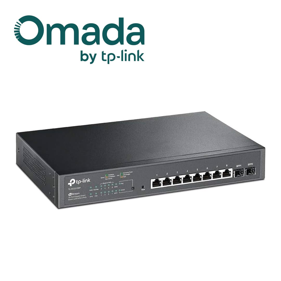 SWITCH POE JETSTREAM SDN ADMINISTRABLE TP-LINK SG2210MP / 8 PUERTOS POE AT/AF 150W 10/100/1000 MBPS + 2 PUERTOS PARA FIBRA OPTICA / MONTAJE EN RACK / CAPACIDAD DE CONMUTACION 20 GBPS - Miniatura 5