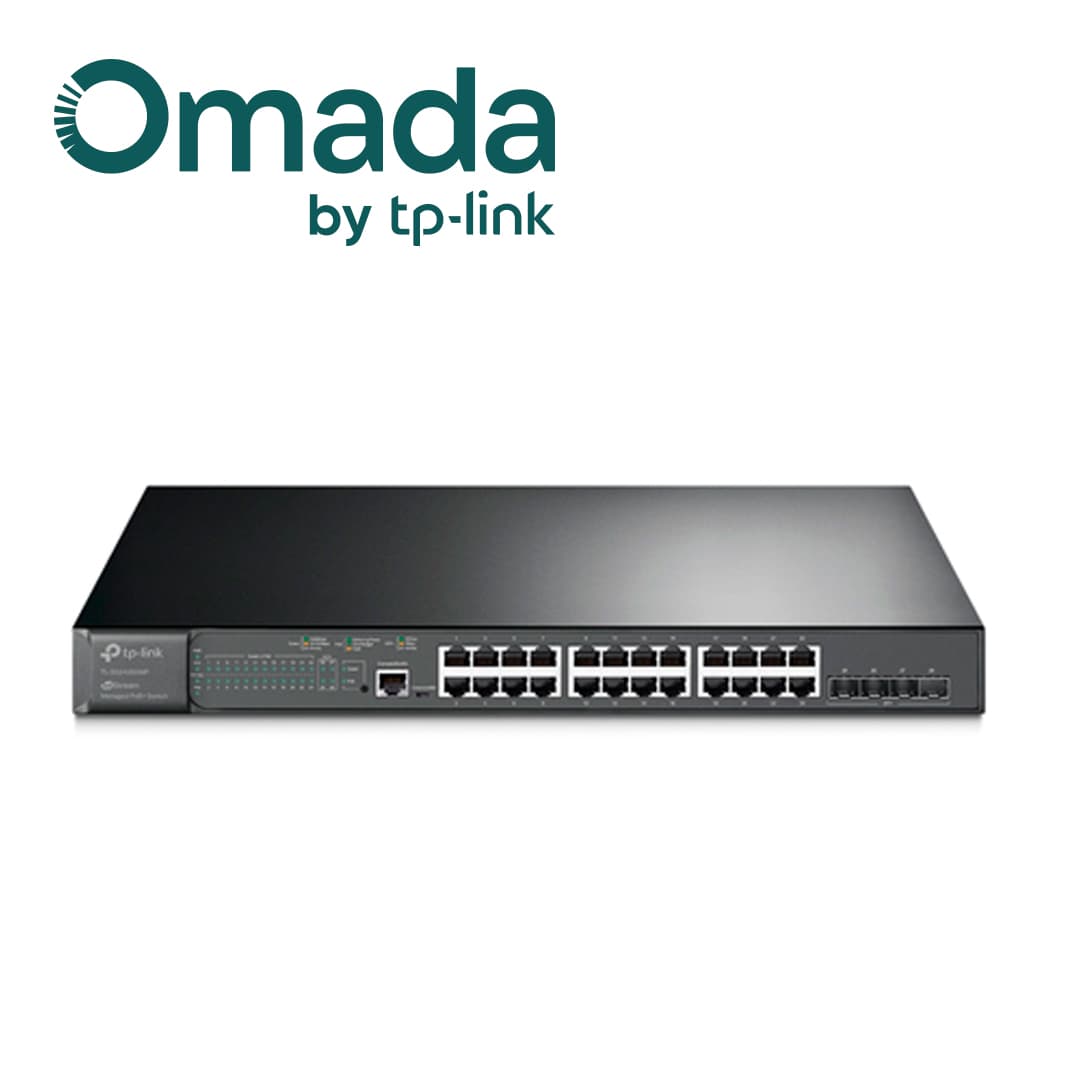 SWITCH ADMINISTRABLE TP-LINK SG3428XMP / 24 PUERTOS POE AF/AT 10/100/1000 MBPS + 4 PUERTOS 10 GIGA SFP+ / POTENCIA POE TOTAL 384W / ADMINISTRACION CENTRALIZADA CON OMADA / CARCASA METALICA IDEAL PARA RACK / USO INTERIOR - Miniatura 4