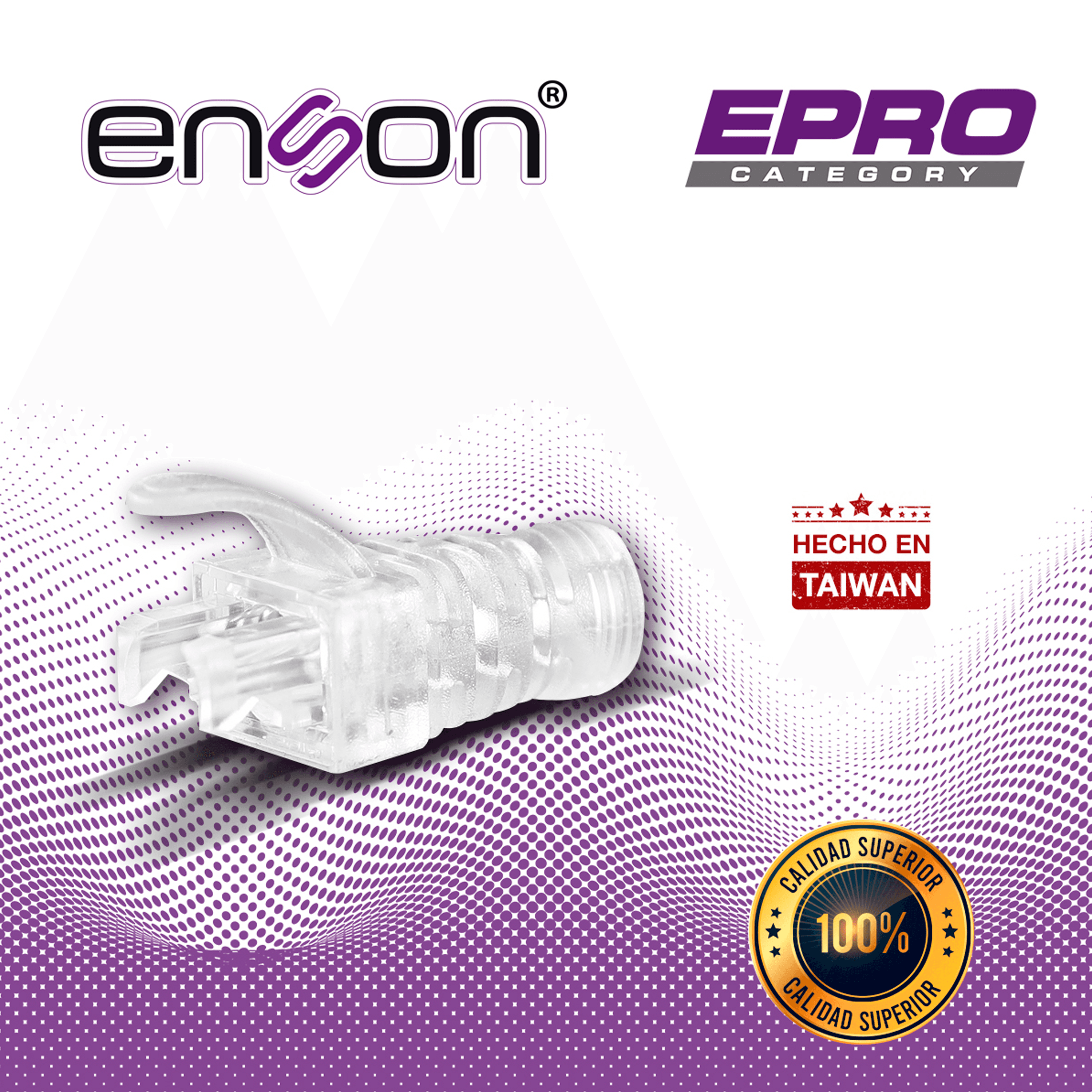 BOTA PARA CABLE UTP ENSON EPRO-BOOT6-CL TRANSPARENTE IDEAL PARA PROTEGER Y DAR MEJOR ACABADO AL TERMINADO DEL CABLEADO. COMPATIBLE EXCLUSIVAMENTE CON CONECTORES RJ45 CAT5E ENSON 
EPRO-PLUG6-50 - Miniatura 4