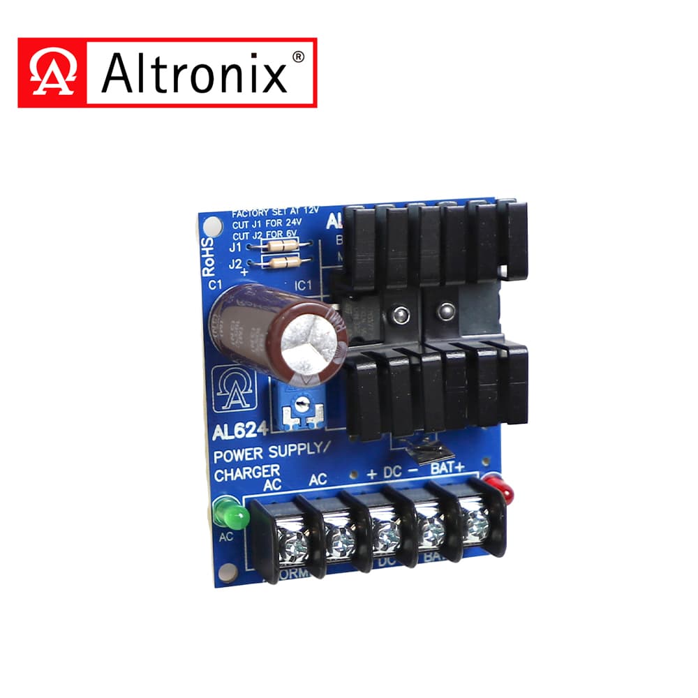 FUENTE DE ALIMENTACION/CARGADOR ALTRONIX AL624 CONVIERTE UNA ENTRADA DE AC DE BAJO VOLTAJE EN UNA SALIDA DE 6VDC, 12VDC O 24VDC. ESTA FUENTE DE ALIMENTACION DE USO GENERAL TIENE UNA AMPLIA GAMA DE APLICACIONES PARA CONTROL DE ACCESO, SEGURIDAD Y ACCE - Miniatura 3