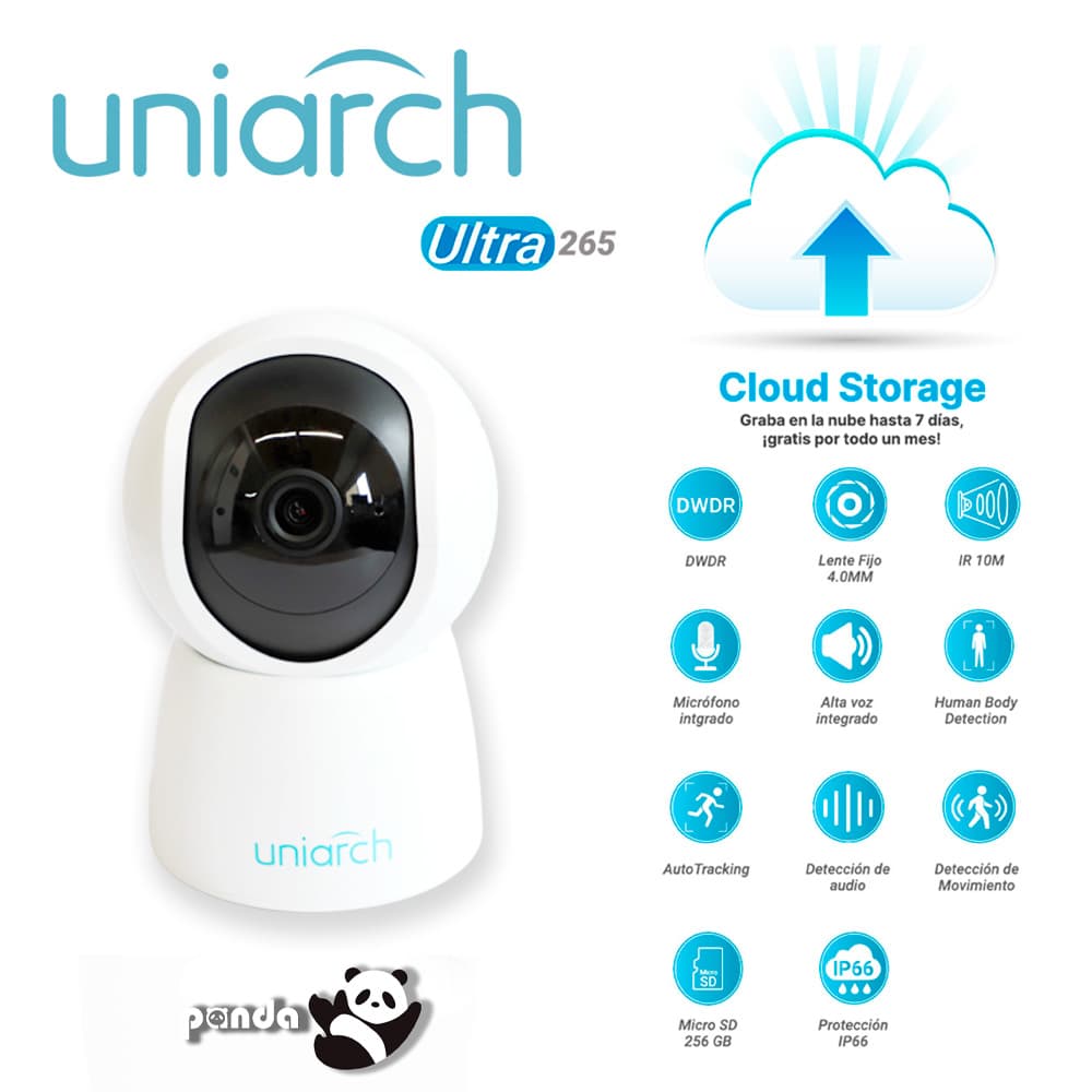 CAMARA IP MINI PT WIFI UNIARCH UHO-S2E-M3 / 3MP / ULTRA 265 / DC 5V/1A / DWDR / LENTE FIJO DE 4.0 MM / IR HASTA 10M / MICROFONO Y ALTAVOZ INTEGRADOS / HUMAN BODY DETECTION / AUTOTRACKING / DETECCION DE AUDIO / DETECCION DE MOVIMIENTO / RANURA PARA MI - Miniatura 7