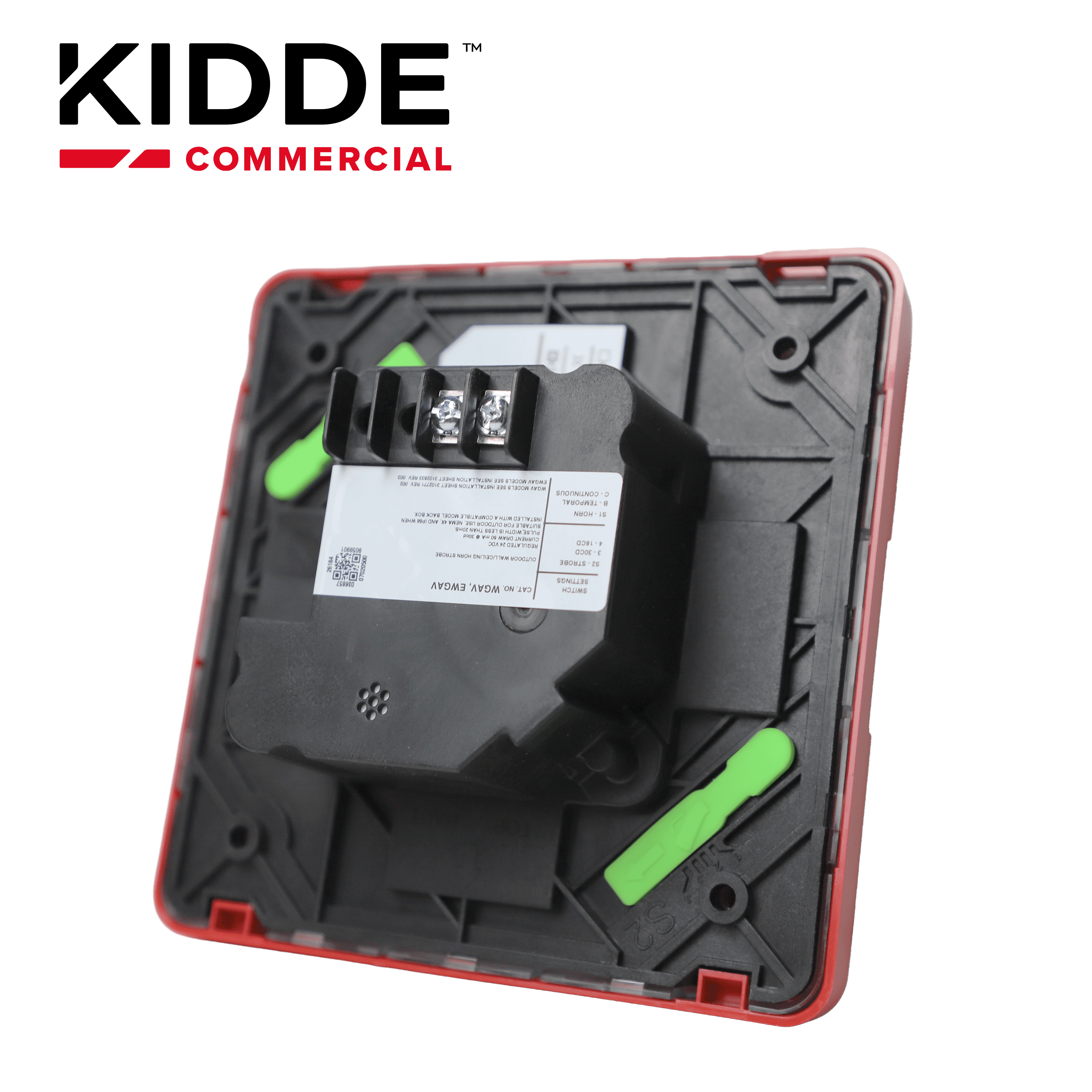 SIRENA ESTROB PARA EXTERIOR KIDDE EWGAVRF / ROJA / SEÑALIZACION  15-30 CD / NEMA 4X IP 67 - Miniatura 4