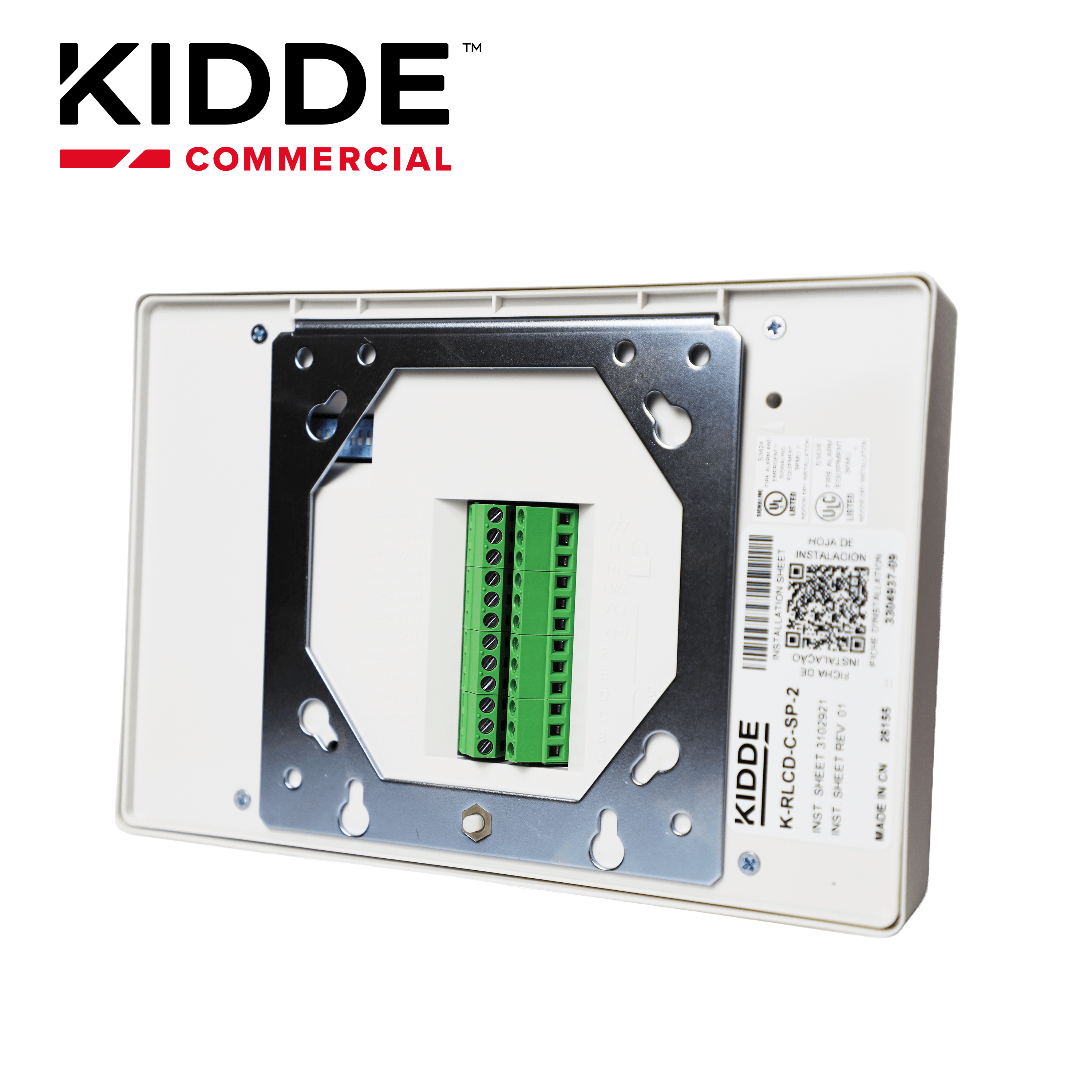 ANUNCIADOR REMOTO KIDDE K-RLCD-C-SP-2 / BLANCO / COMPATIBLE CON LA SERIES VS Y EVOLVE / CONTROLES COMUNES - Miniatura 4
