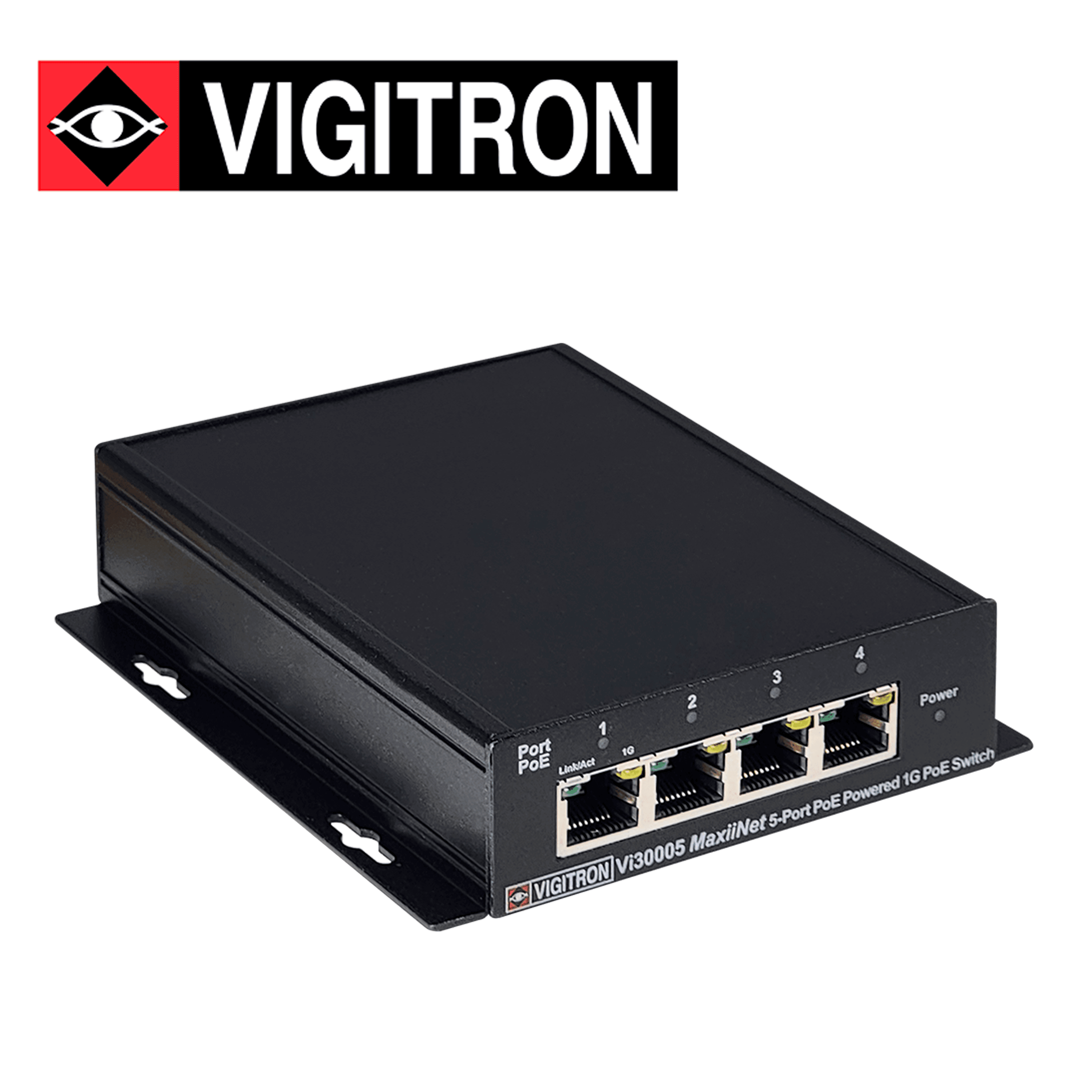 SWITCH POE NO ADMINISTRABLE VIGITRON VI30005 L2 / 5 PUERTOS  10M/100M/1000M  / 4 PUERTOS POE HASTA 36W / ALIMENTACION POE / PUERTO SFP HASTA 80KM / 72W - Miniatura 3