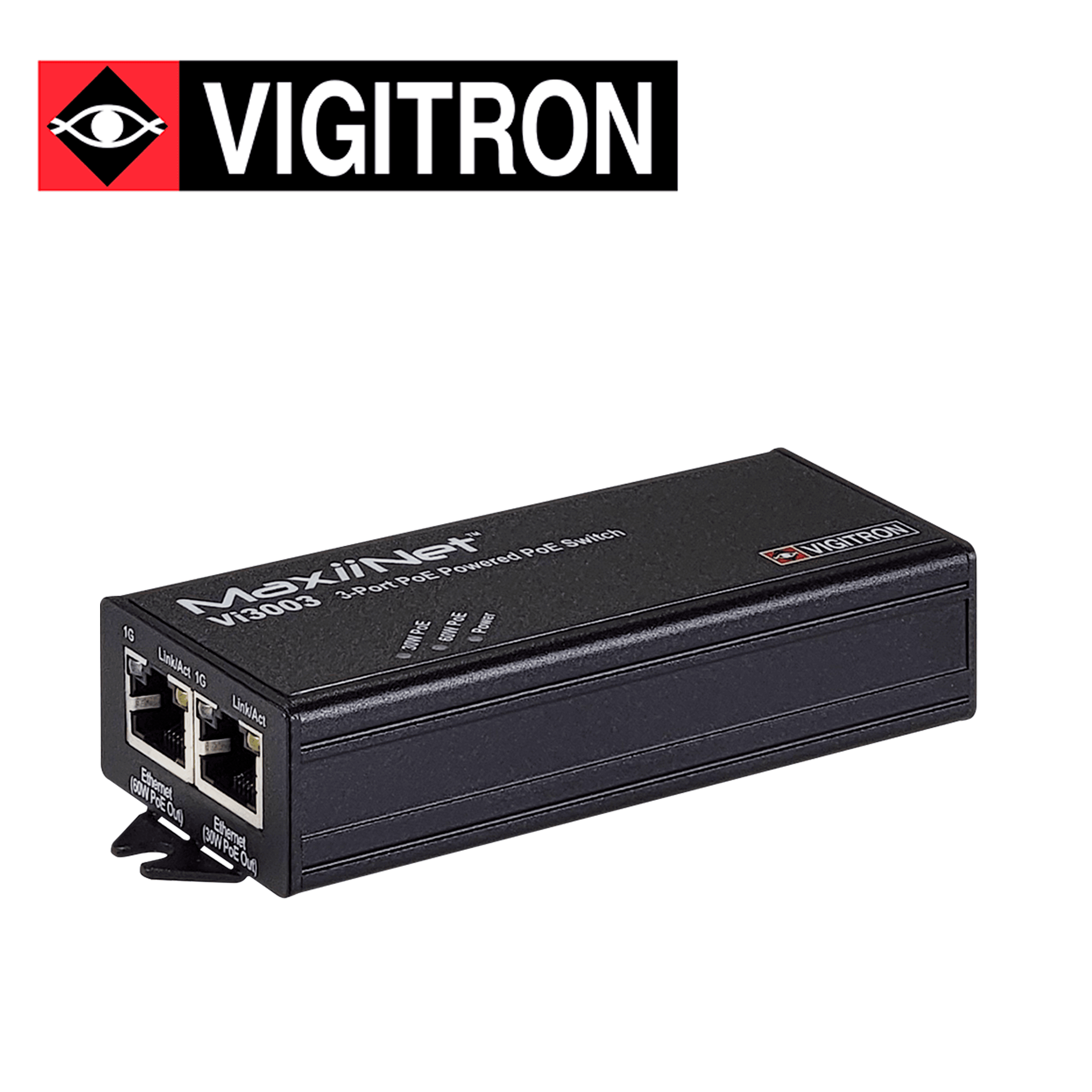 SWITCH POE VIGITRON VI3003 / 3 PUERTOS 10M/100M/1000M / HASTA 74W / VLAN 4.096 /  JUMBO FRAME HASTA 10,000BYTES / ALIMENTADO POR POE 60W / 57VCD / ENCASCADA HASTA 3  DISPOSITIVOS 909METROS - Miniatura 4