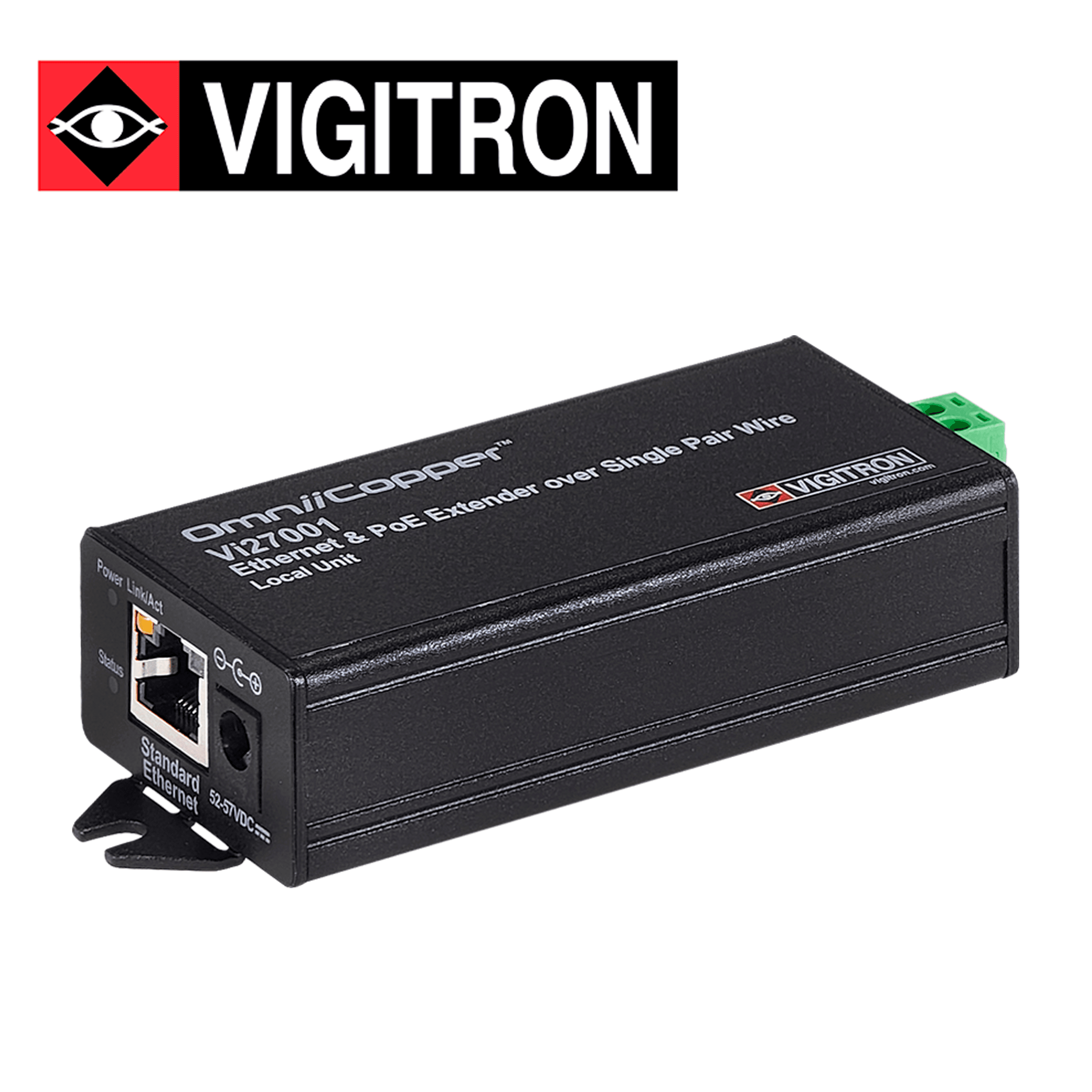 RECEPTOR ETHERNET PAR UNICO Y POE  914 METROS VIGITRON MODELO VI27001/ 1 PUERTO / UTP / POE AF AT / 36W / REQUIERE FUENTE POE O FUENTE ADICIONAL DE 48 -57 V - Miniatura 4