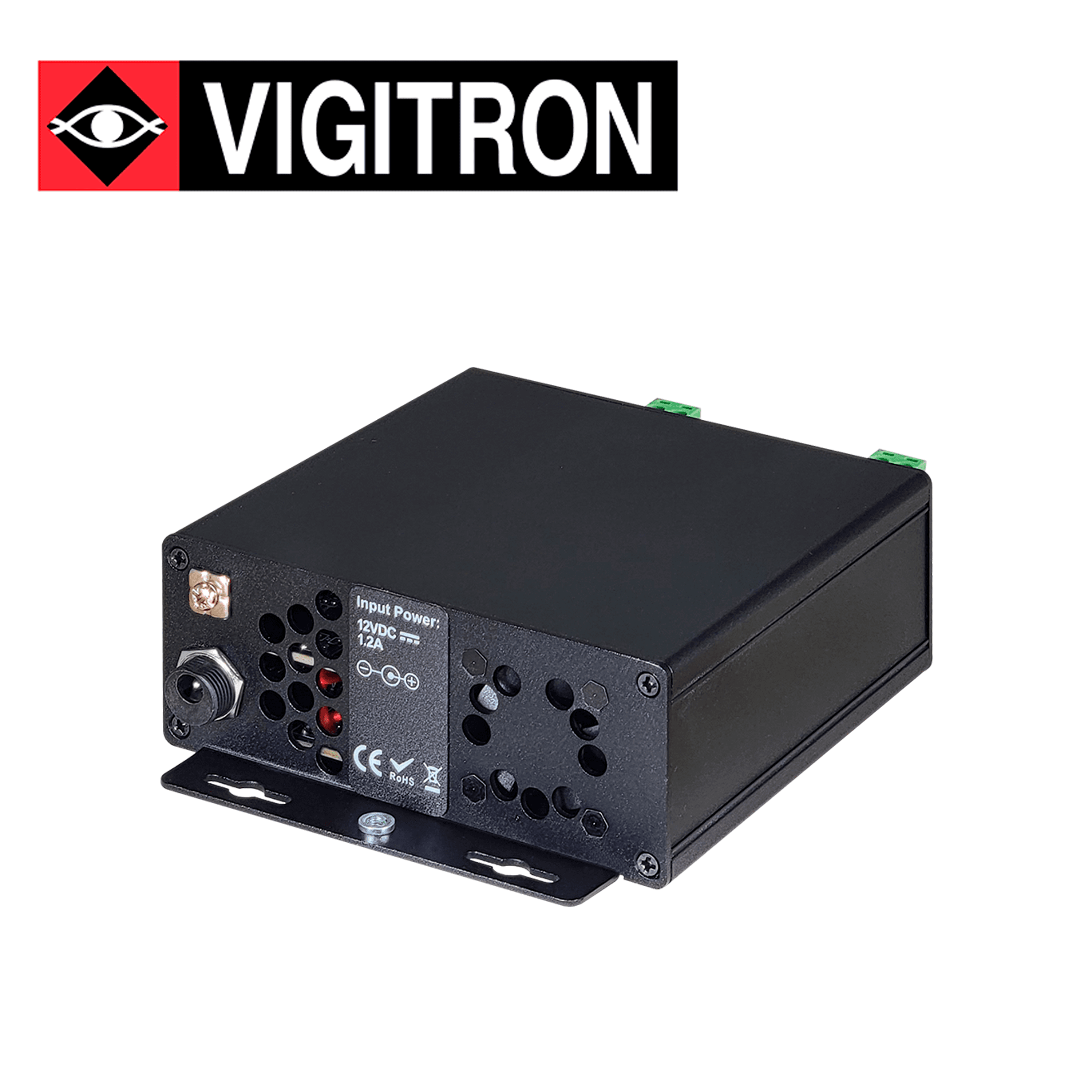 RECEPTOR ETHERNET PAR UNICO Y POE  914 METROS VIGITRON MODELO VI27001/ 4 PUERTOS / UTP / POE AF AT / 36W / REQUIERE 12 V CC Y 3 A / FUENTE DE ALIMENTACION VI0014 OPCIONAL - Miniatura 3