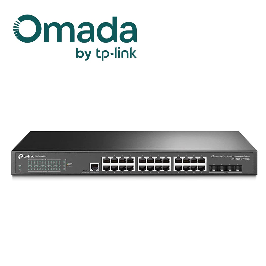SWITCH ADMINISTRABLE TP-LINK SG3428X / 24 PUERTOS RJ45 10/100/1000 MBPS + 4 PUERTOS 10 GIGA SFP+ / ADMINISTRACION CENTRALIZADA CON OMADA / CARCASA METALICA IDEAL PARA RACK / USO INTERIOR - Miniatura 4