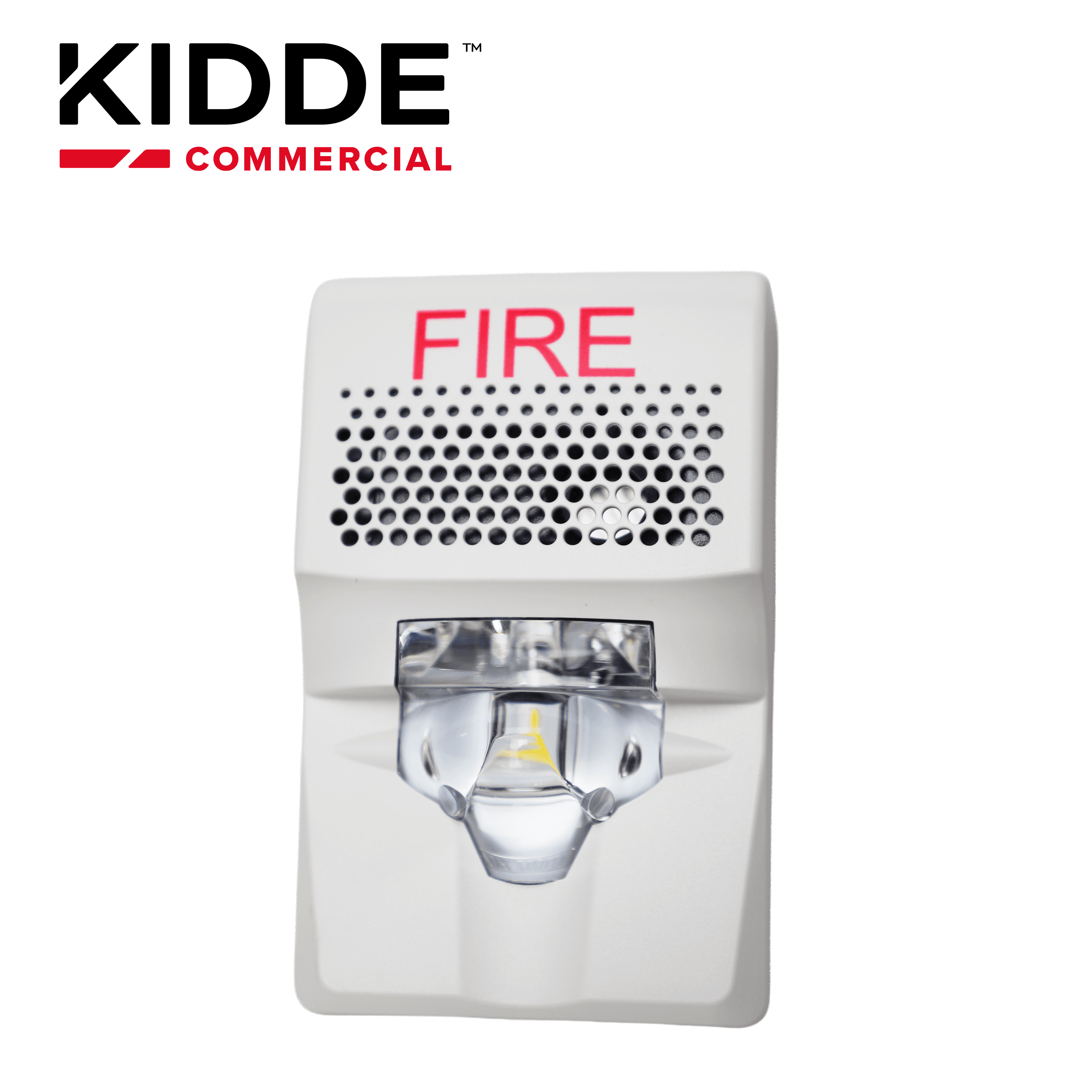 SIRENA CON ESTROBO LED KIDDE EG1AVWF DE 24 VDC 55 MA PARA PARED BLANCO COMPATIBLE CON LOS PANELES VS1 Y VS4 (TRABAJA CON PANELES DE TERCEROS A 24VDC) - Miniatura 3