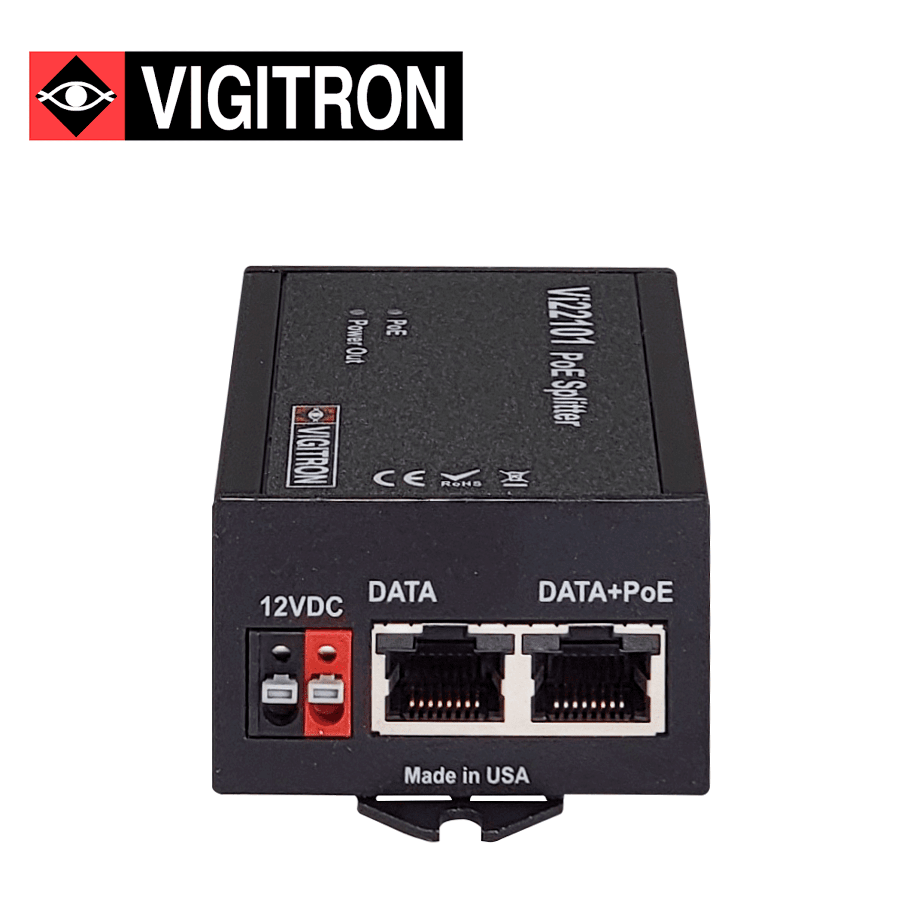 SPLITTER POE VIGITRON VI22101 / 10M/100M / COMPATIBLE CON POE AF / SALIDA 12.5VCD 1A - Miniatura 3
