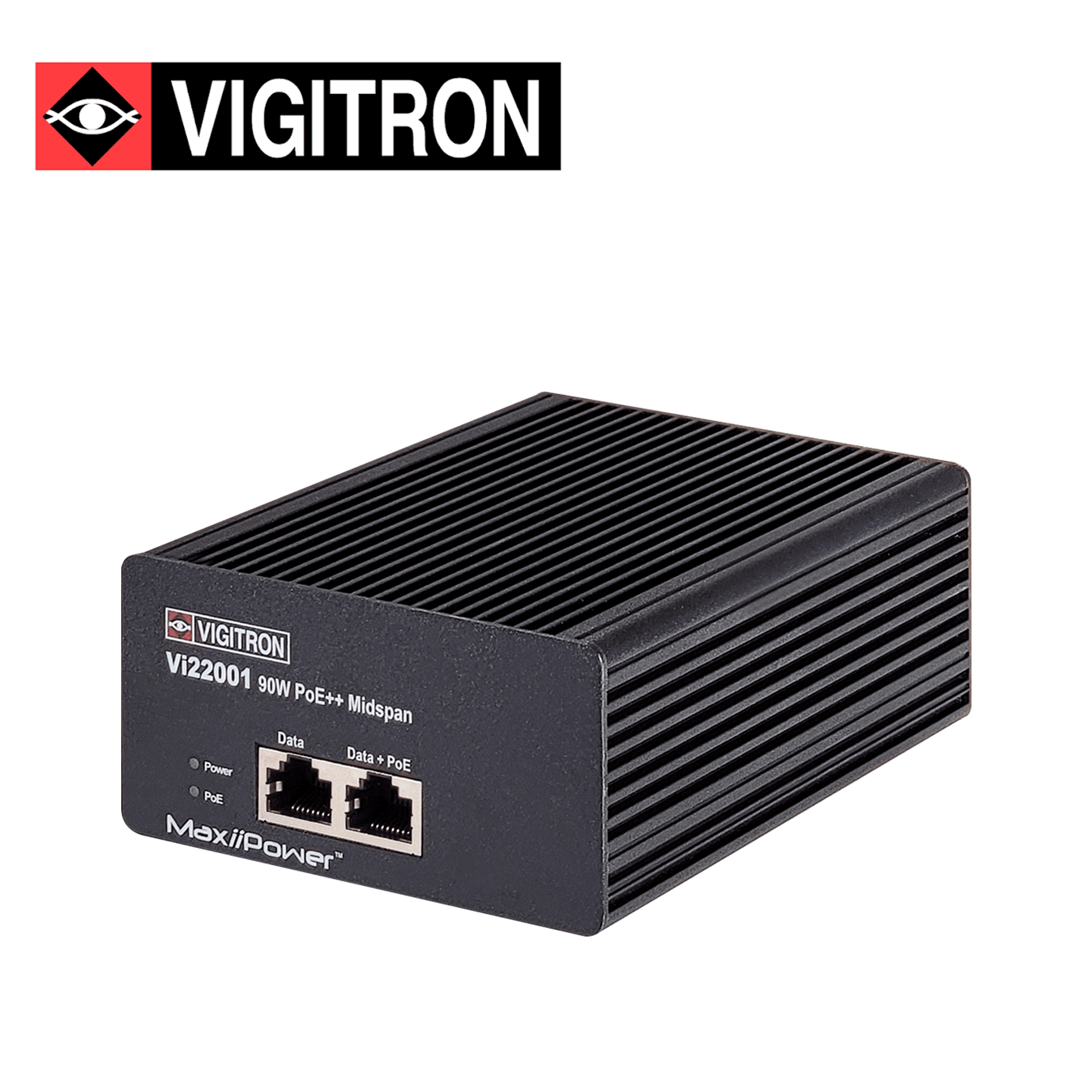 INYECTOR POE VIGITRON  VI22001 / 10M/100M/1000M / COMPATIBLE CON POE AF/AT / FUENTE ALIMENTACION ACTIVA INTEGRADA 90W - Miniatura 4