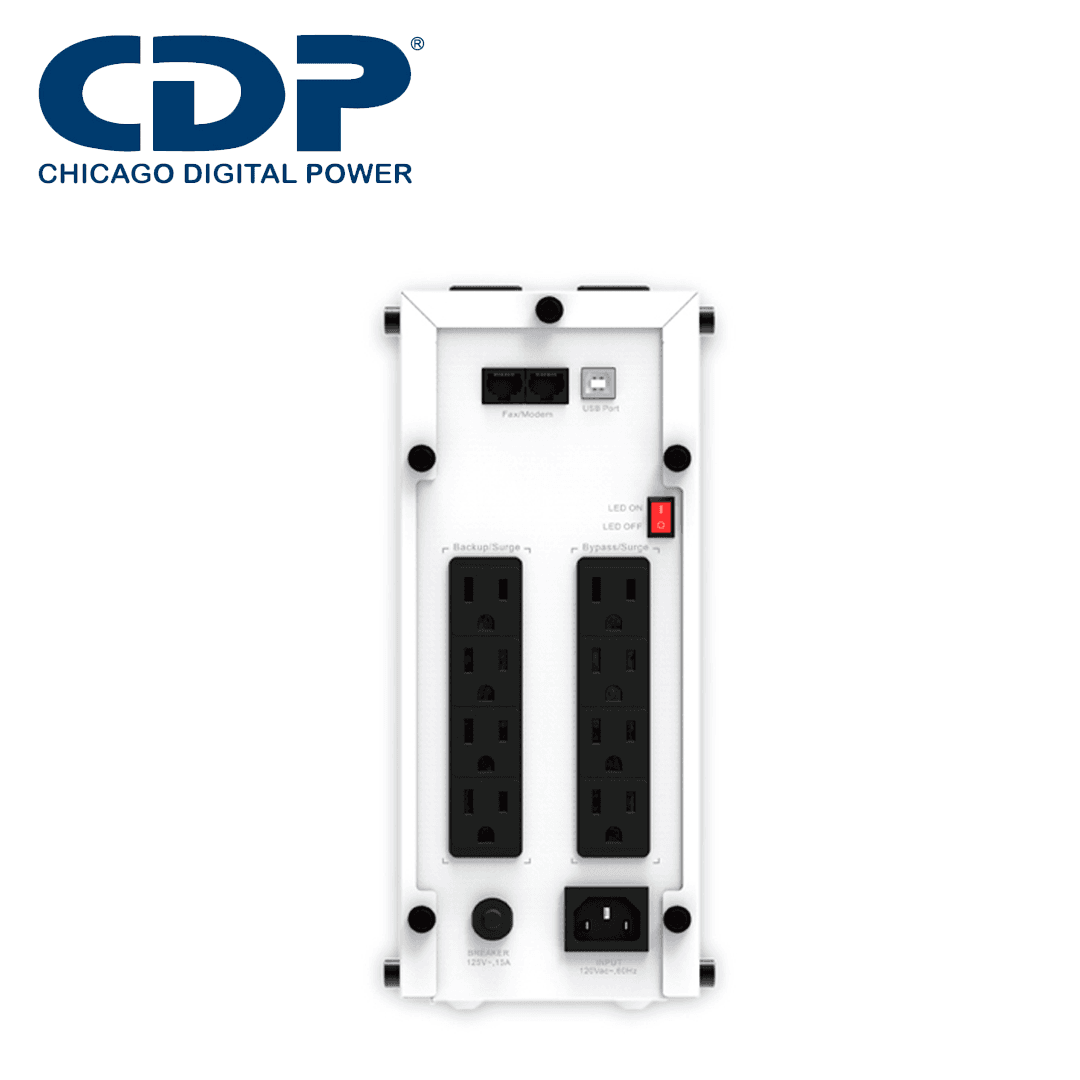 NO BREAK UPS GAMING GSMART1516 CDP / 1500VA / 900W / 16 CONTACTOS / LINEA INTERACTIVA / AVR / 8 PUERTOS USB A / 2 PUERTOS USB C / DISPLAY LCD / ILUMINACION RGB / SUPRESION DE PICOS 210 JOULES / 120V - Miniatura 5
